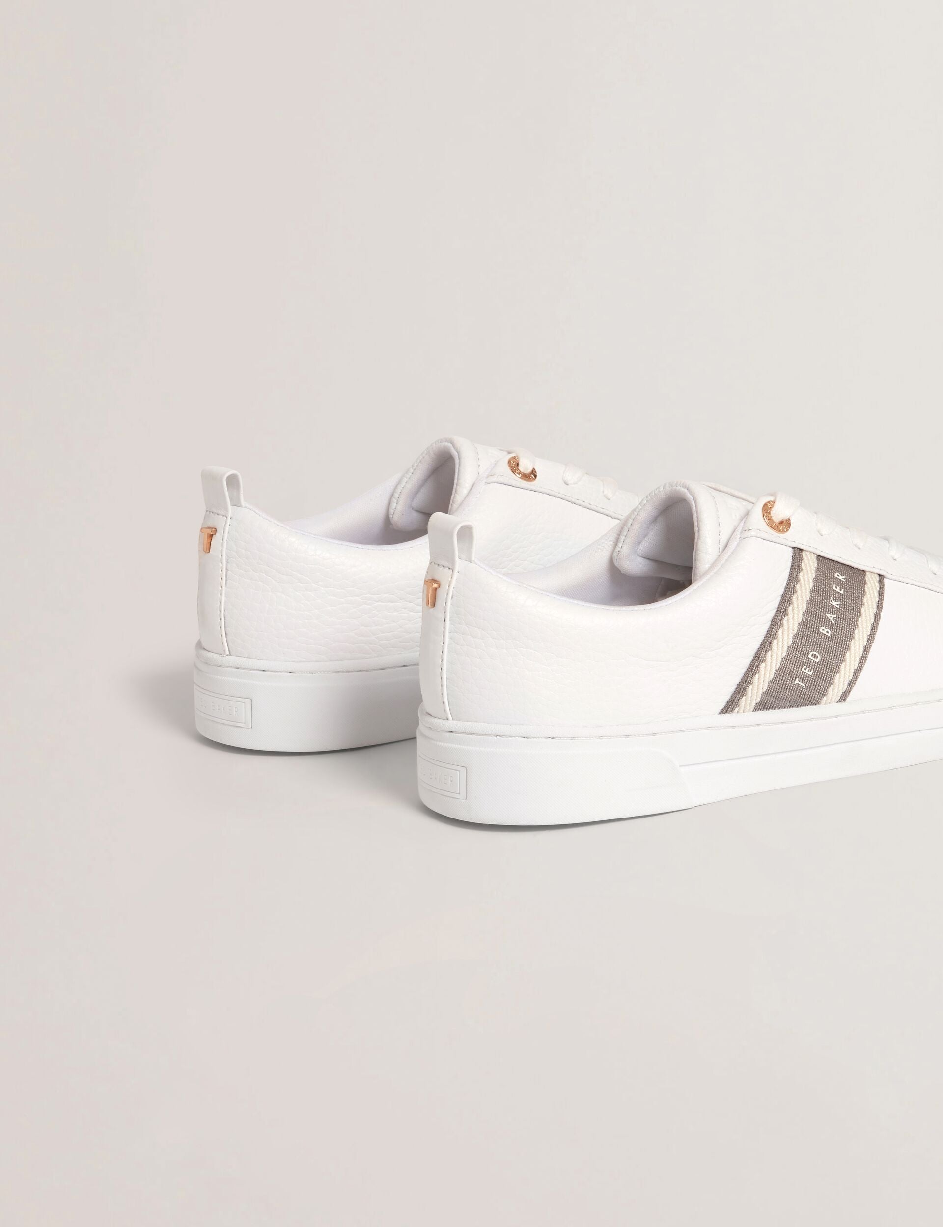 Ted Baker Logo Webbing Leather Trainers Women's
