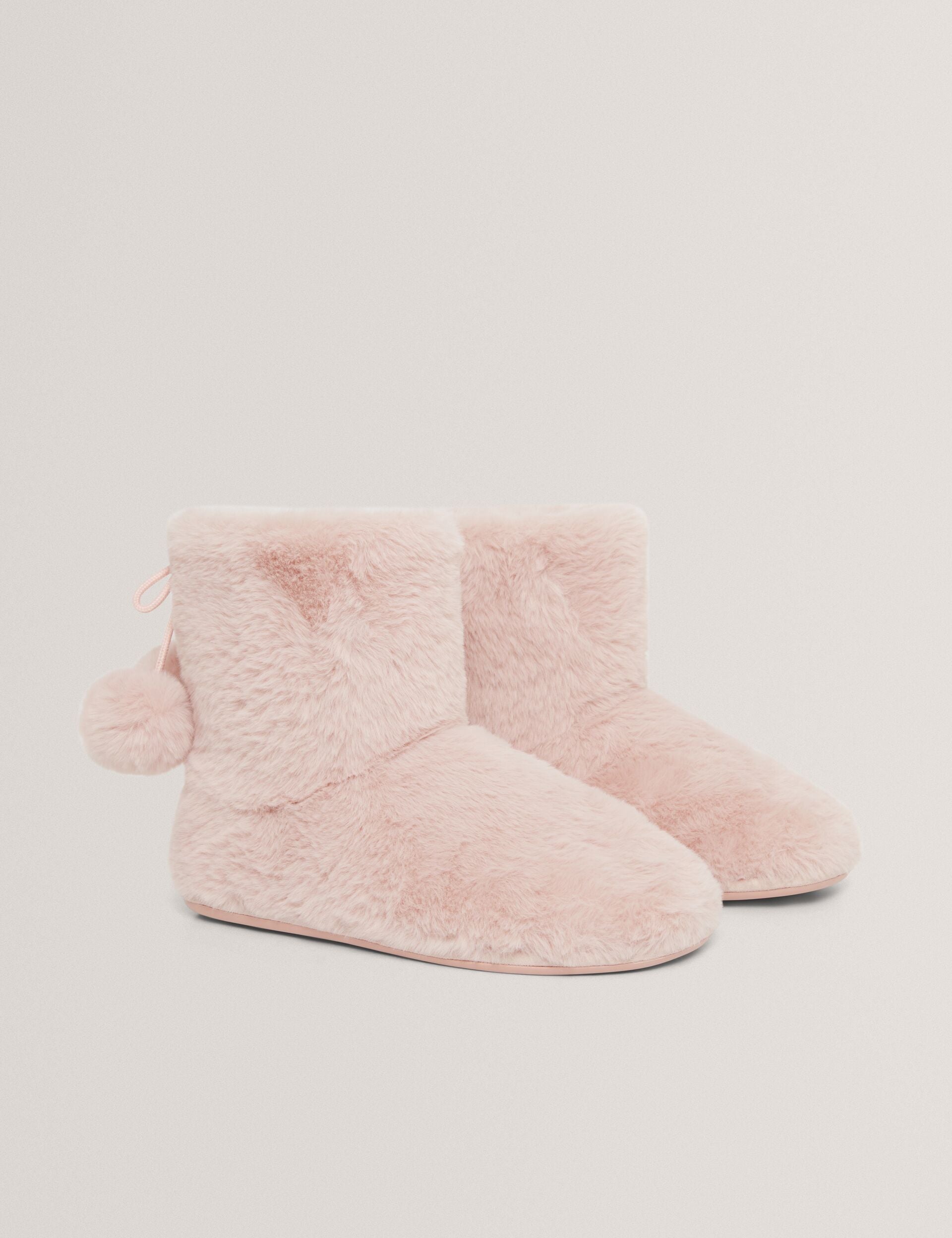 Ted Baker Hamonda Faux Fur Pompom Slipper Boots Women's