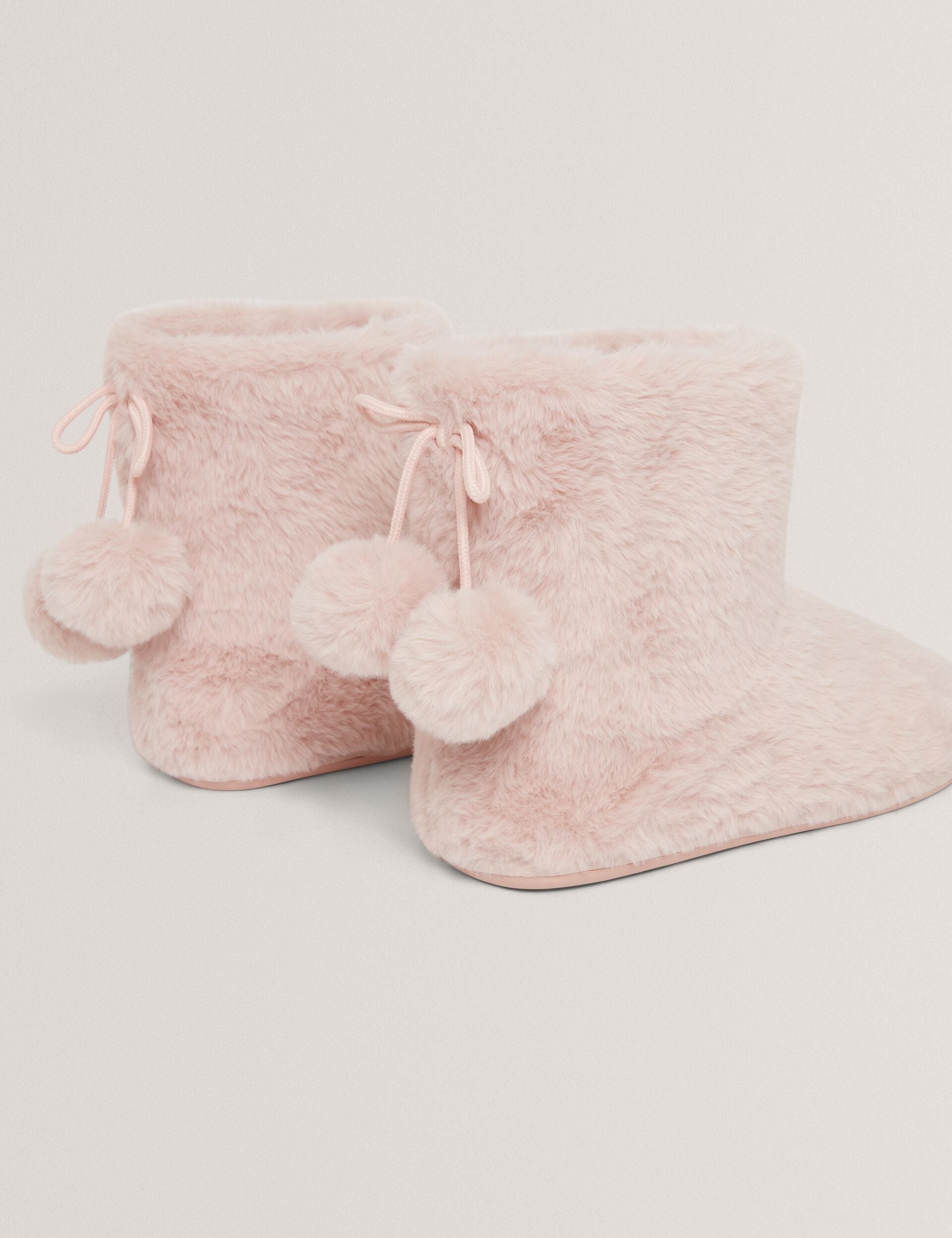 Ted Baker Hamonda Faux Fur Pompom Slipper Boots Women's