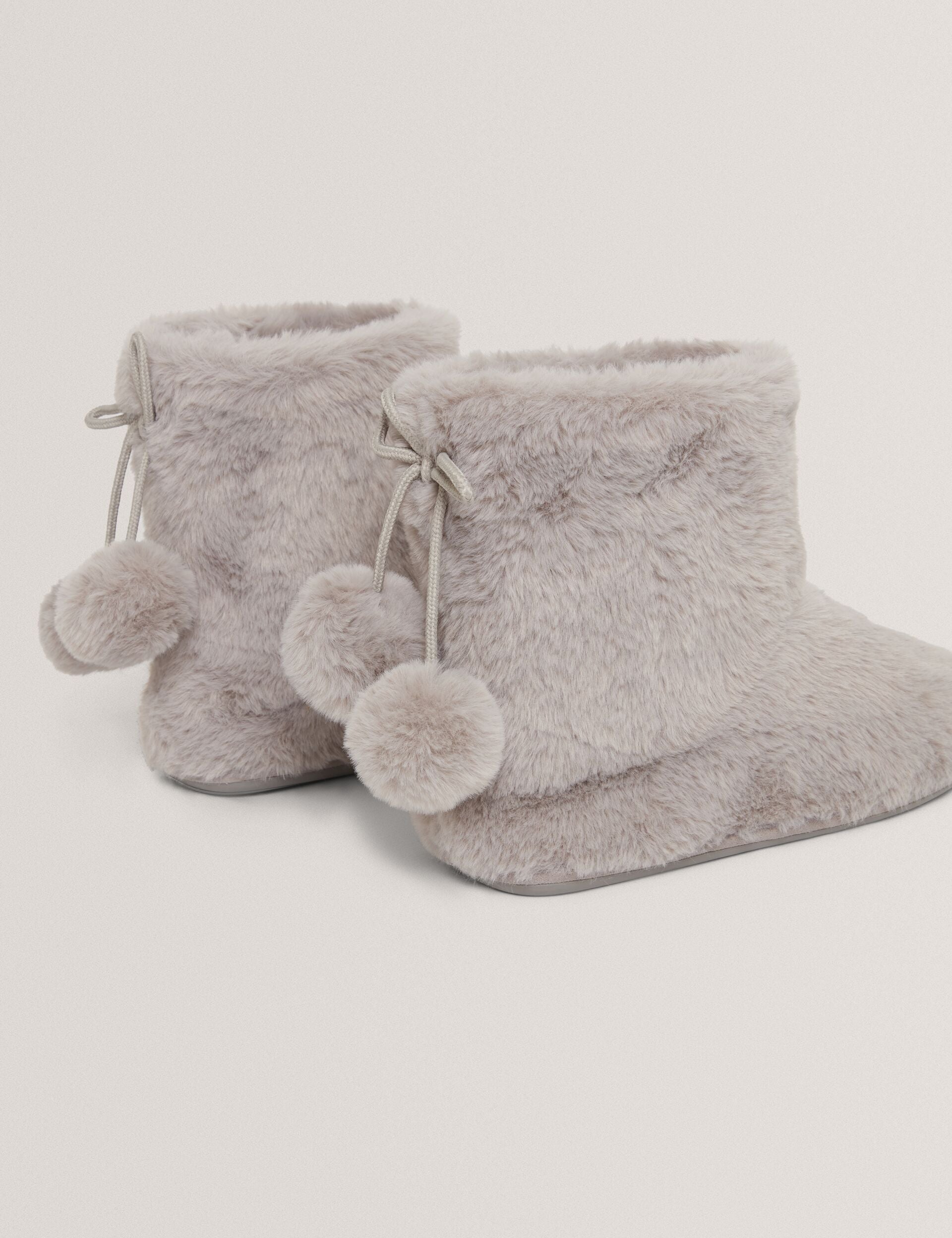 Ted Baker Hamonda Faux Fur Pompom Slipper Boots Women's