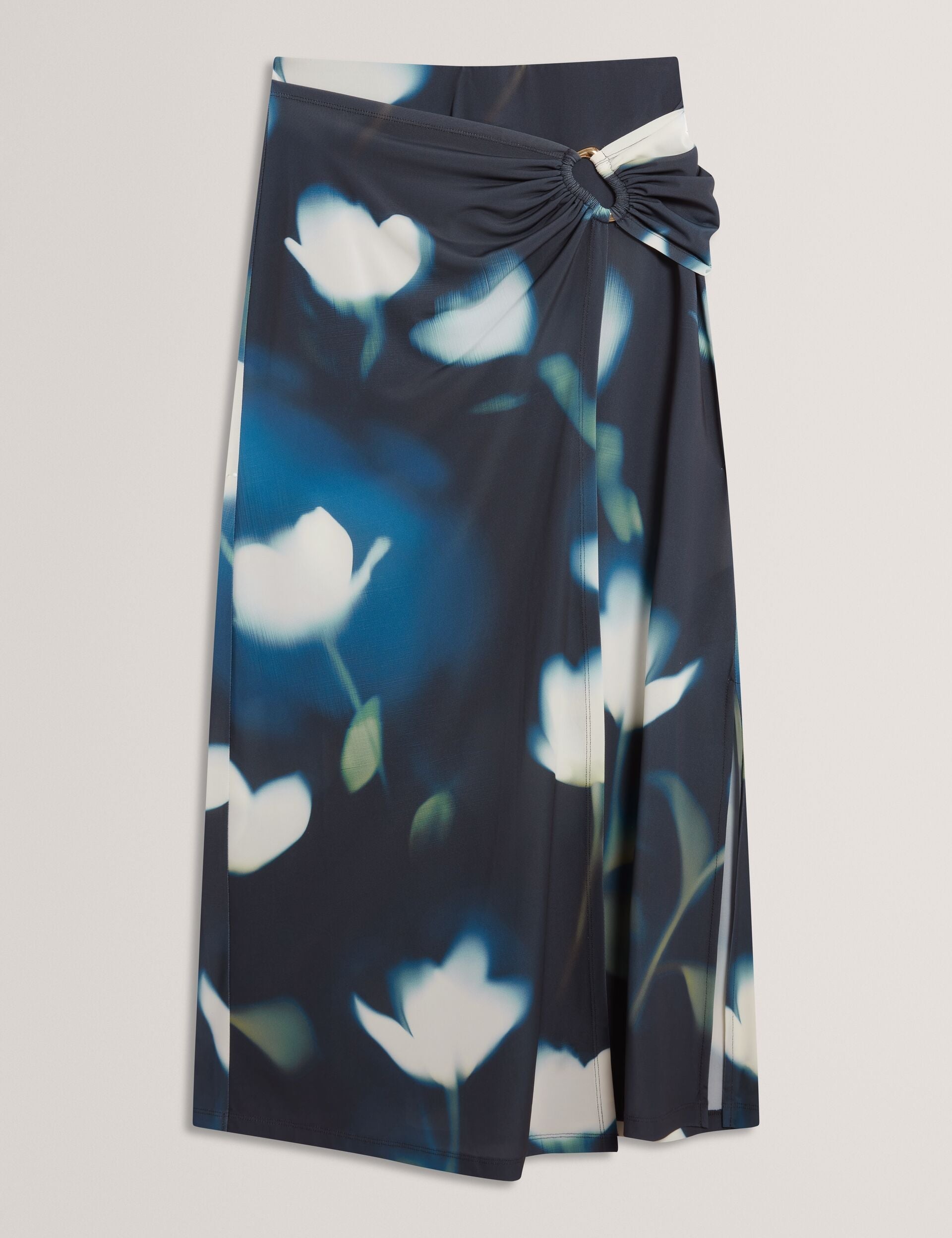 Ted Baker Rhaea Blurred Floral Print Wrap Midi Skirt Women's
