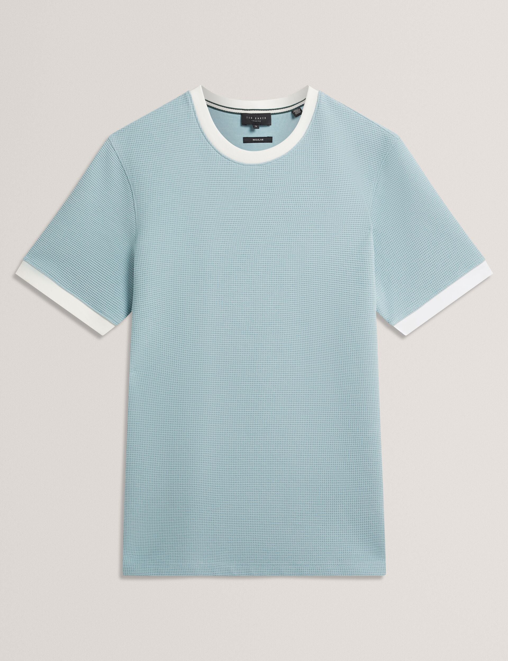 Ted Baker Alarico Waffle Knit Contrast Trim Tshirt