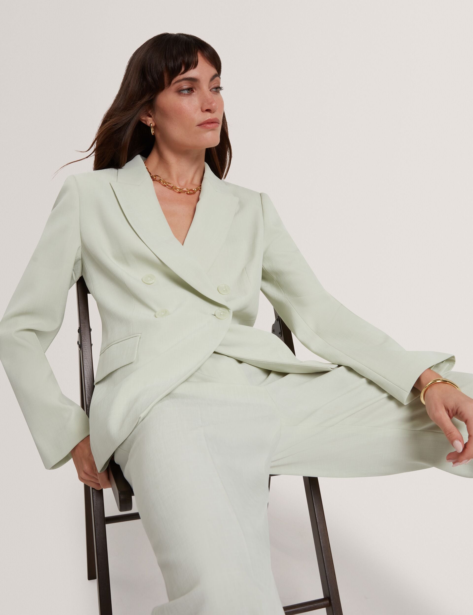 Ted Baker Brida Woven Double Breasted Suit Blazer Women's