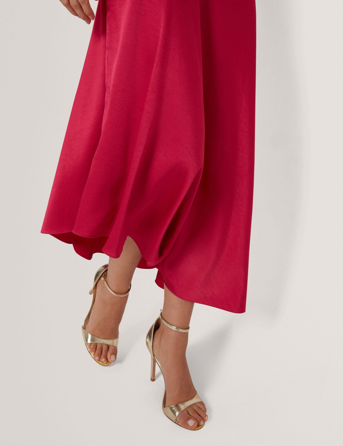 Ted Baker Jaspara Asymmetric Satin Panel Midi Dress Women's