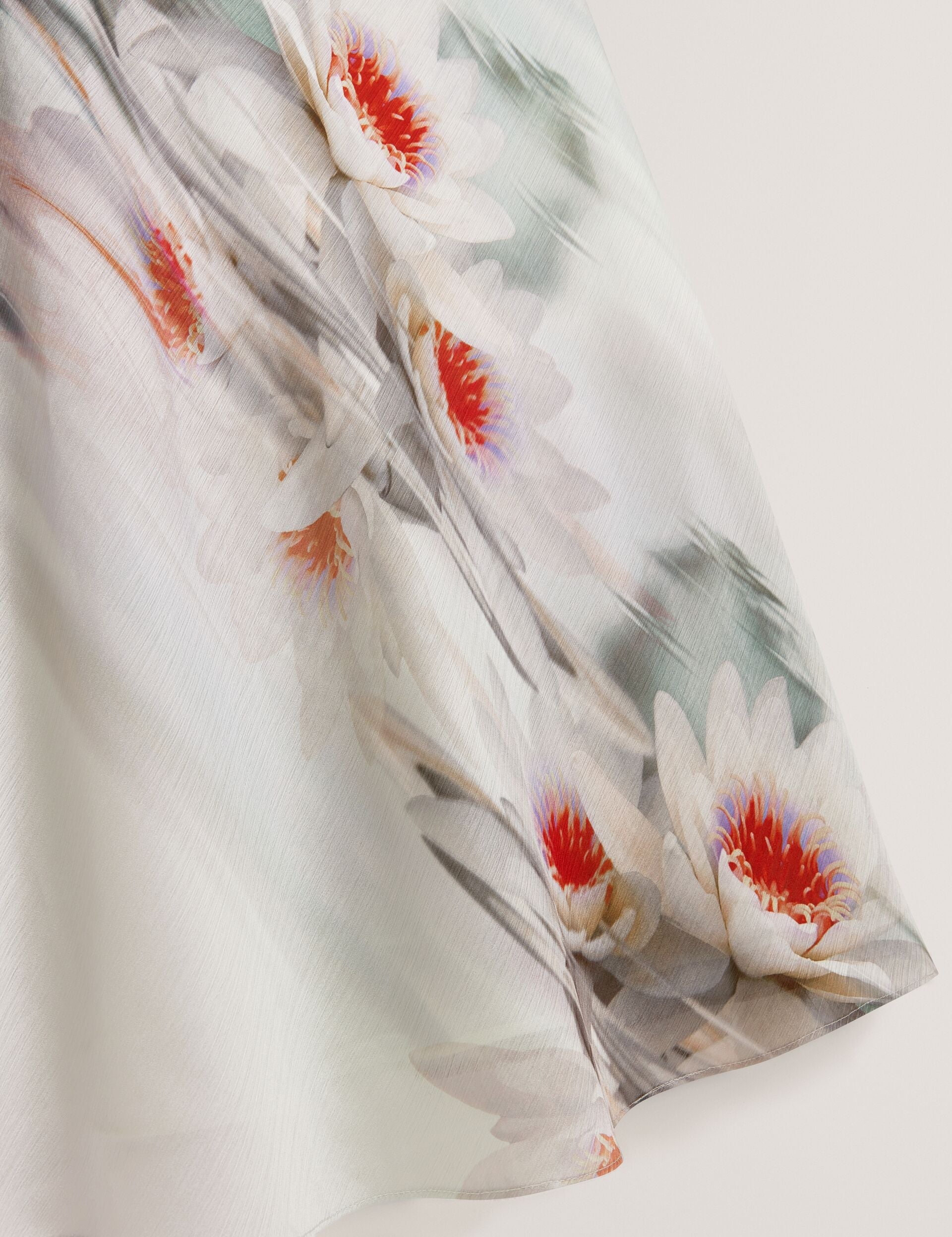Ted Baker Shayyla Lily Print Drape Neck Midi Dress Women's