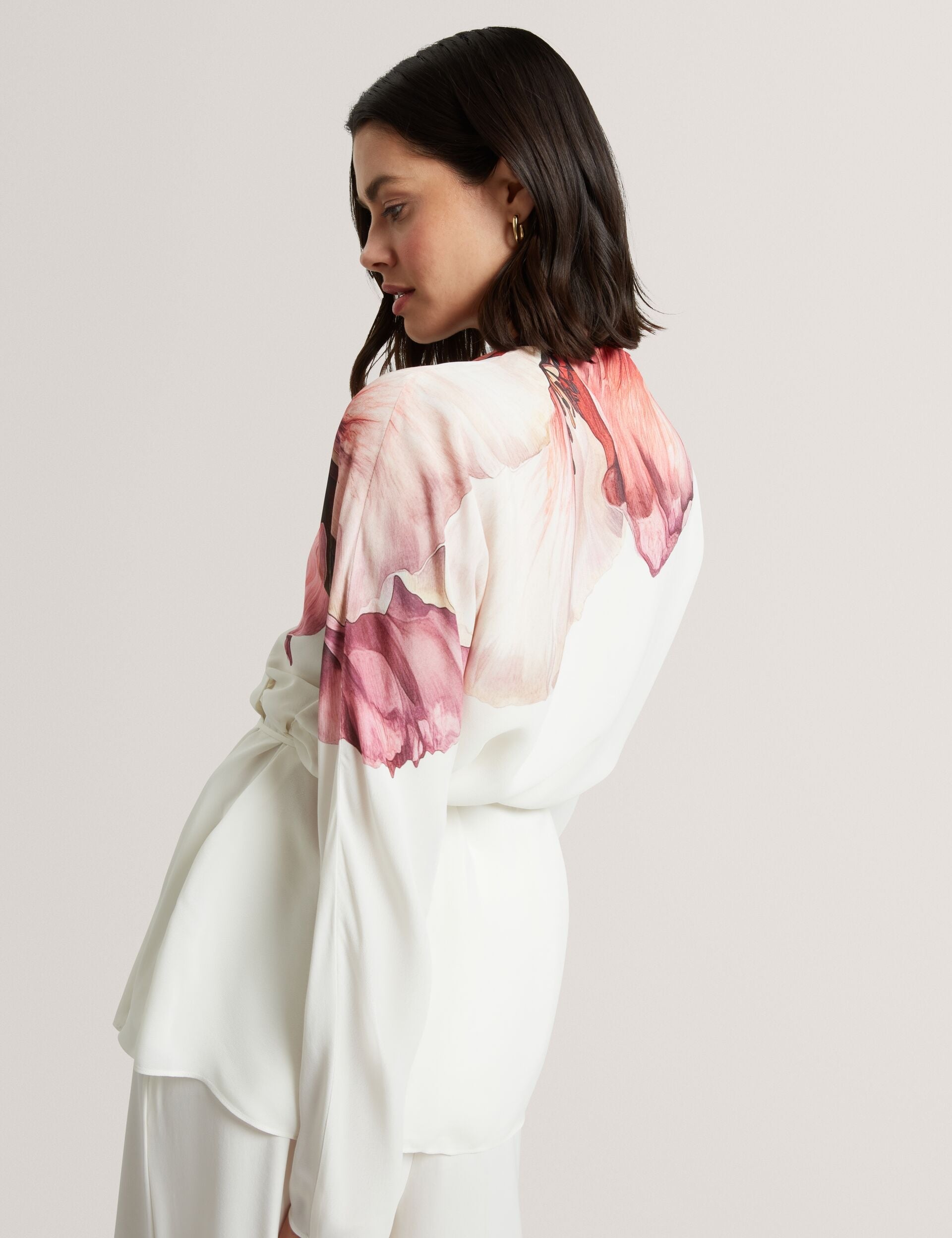 Ted Baker Joleene Print Detail Wrap Front Long Sleeve Blouse Women's