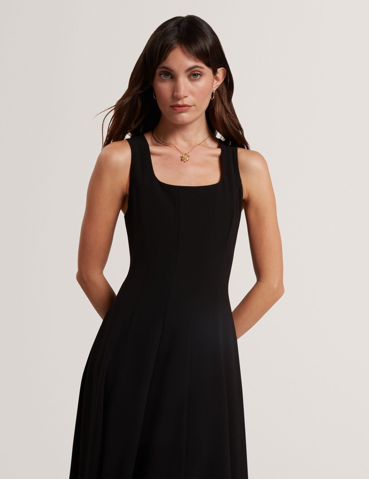 Ted Baker Arlott Panelled Scoop Neck Sleeveless Midi Dress Women's