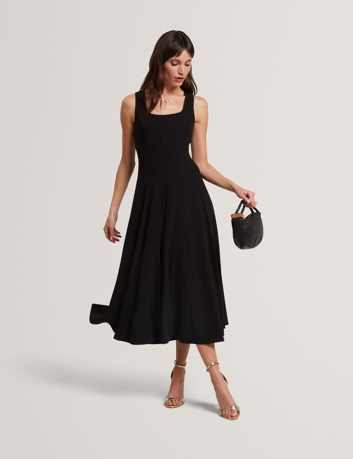 Ted Baker Arlott Panelled Scoop Neck Sleeveless Midi Dress Women's