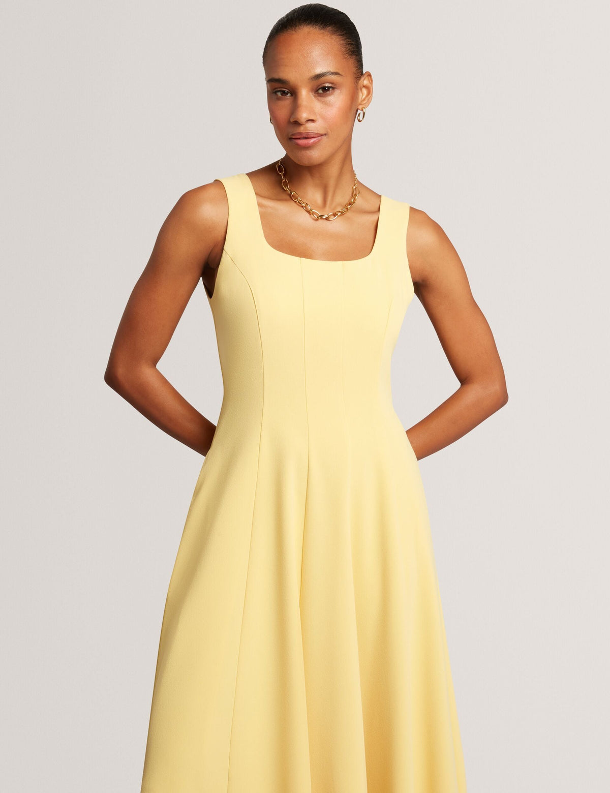 Ted Baker Arlott Panelled Scoop Neck Sleeveless Midi Dress Women's