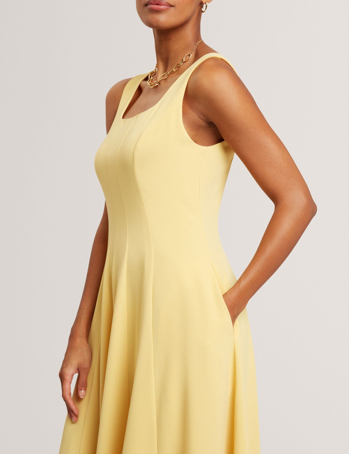 Ted Baker Arlott Panelled Scoop Neck Sleeveless Midi Dress Women's