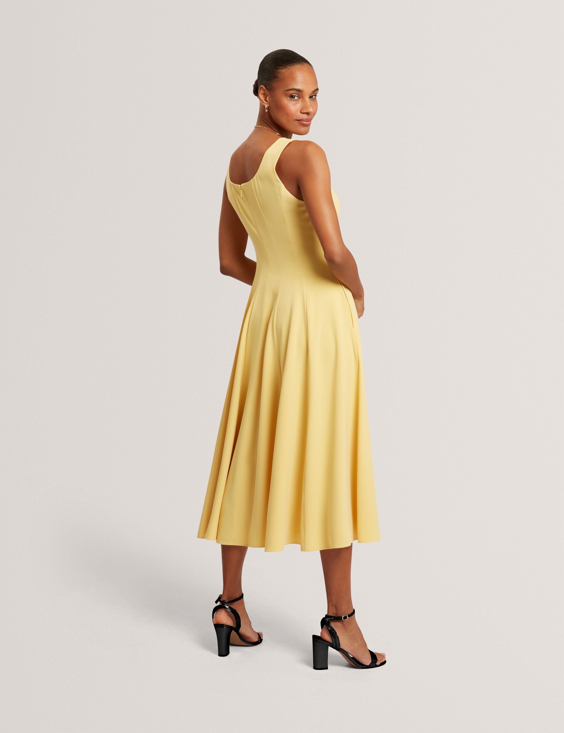 Ted Baker Arlott Panelled Scoop Neck Sleeveless Midi Dress Women's