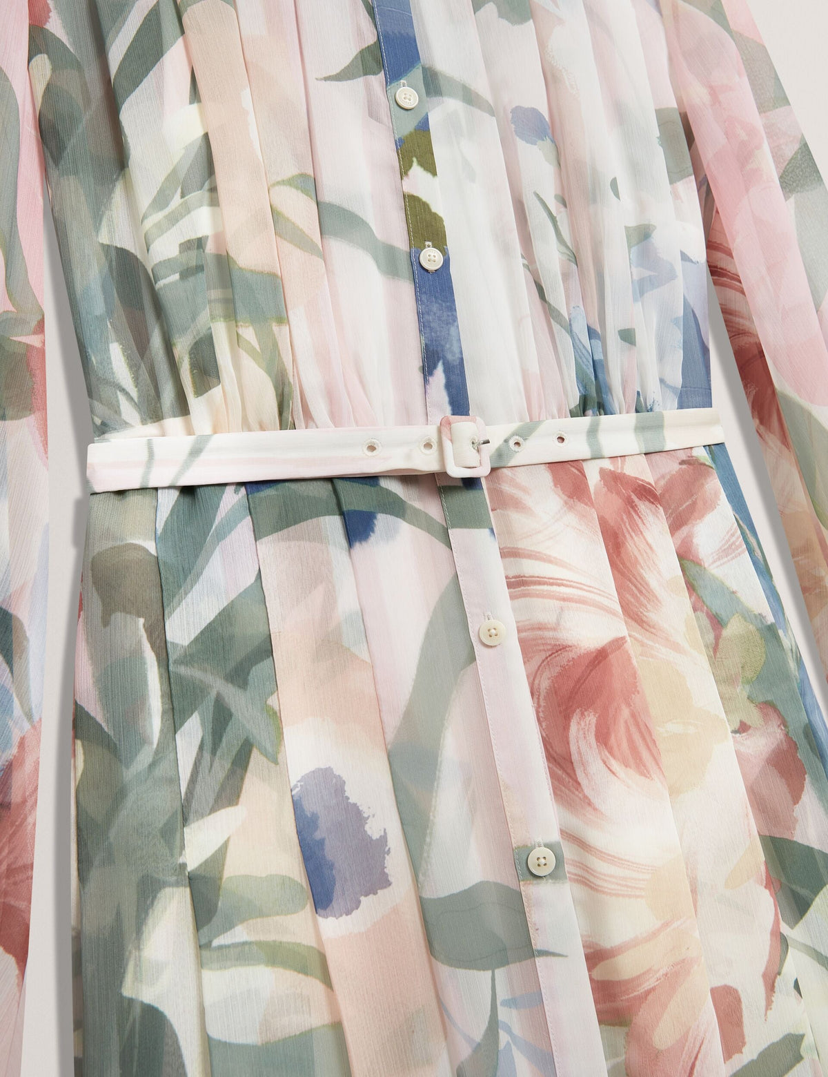 Ted Baker Arnia Soft Blooms Pleated Midi Shirt Dress Women's