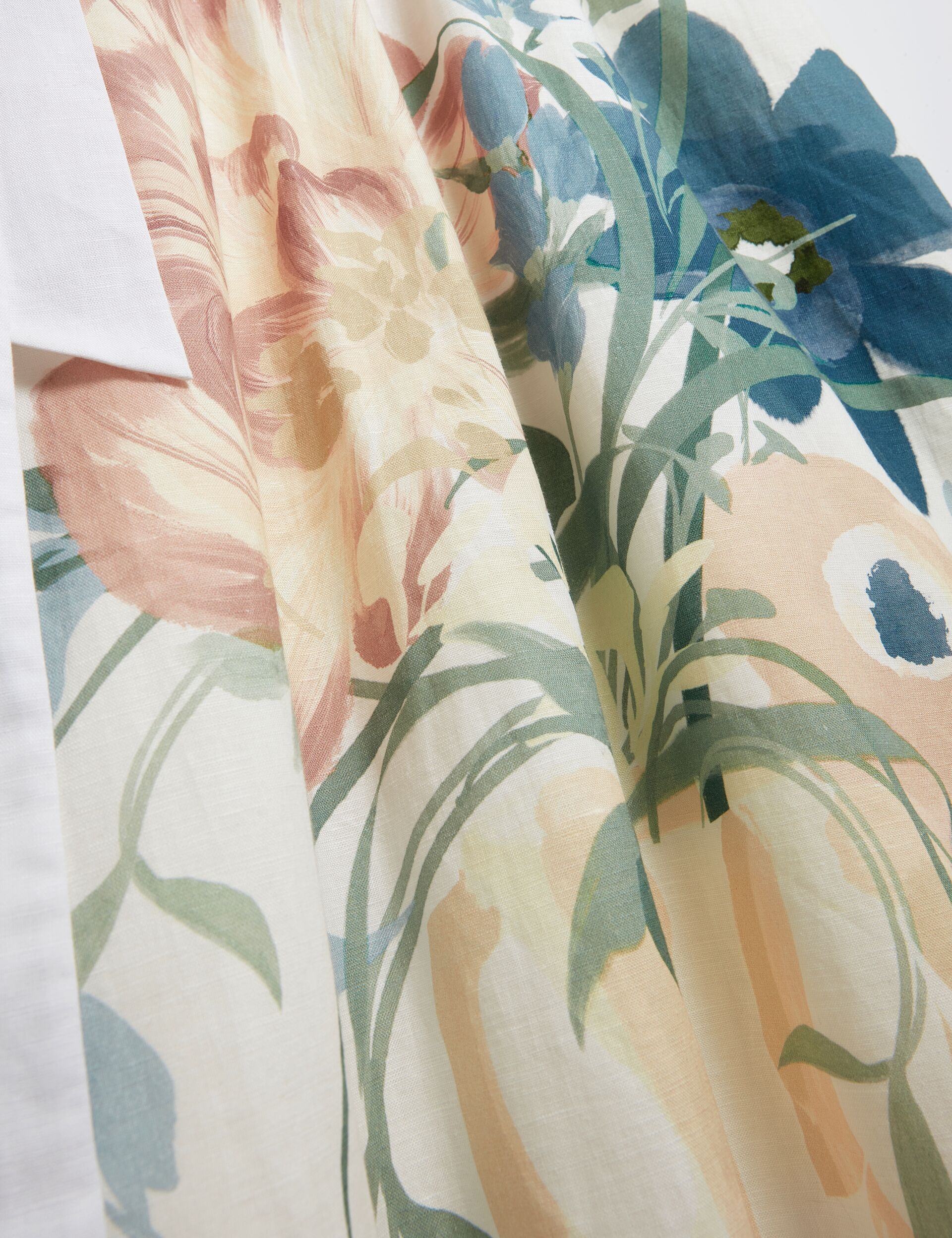 Ted Baker Gemha Printed Skirt Linen Cotton Midi Sundress Women's