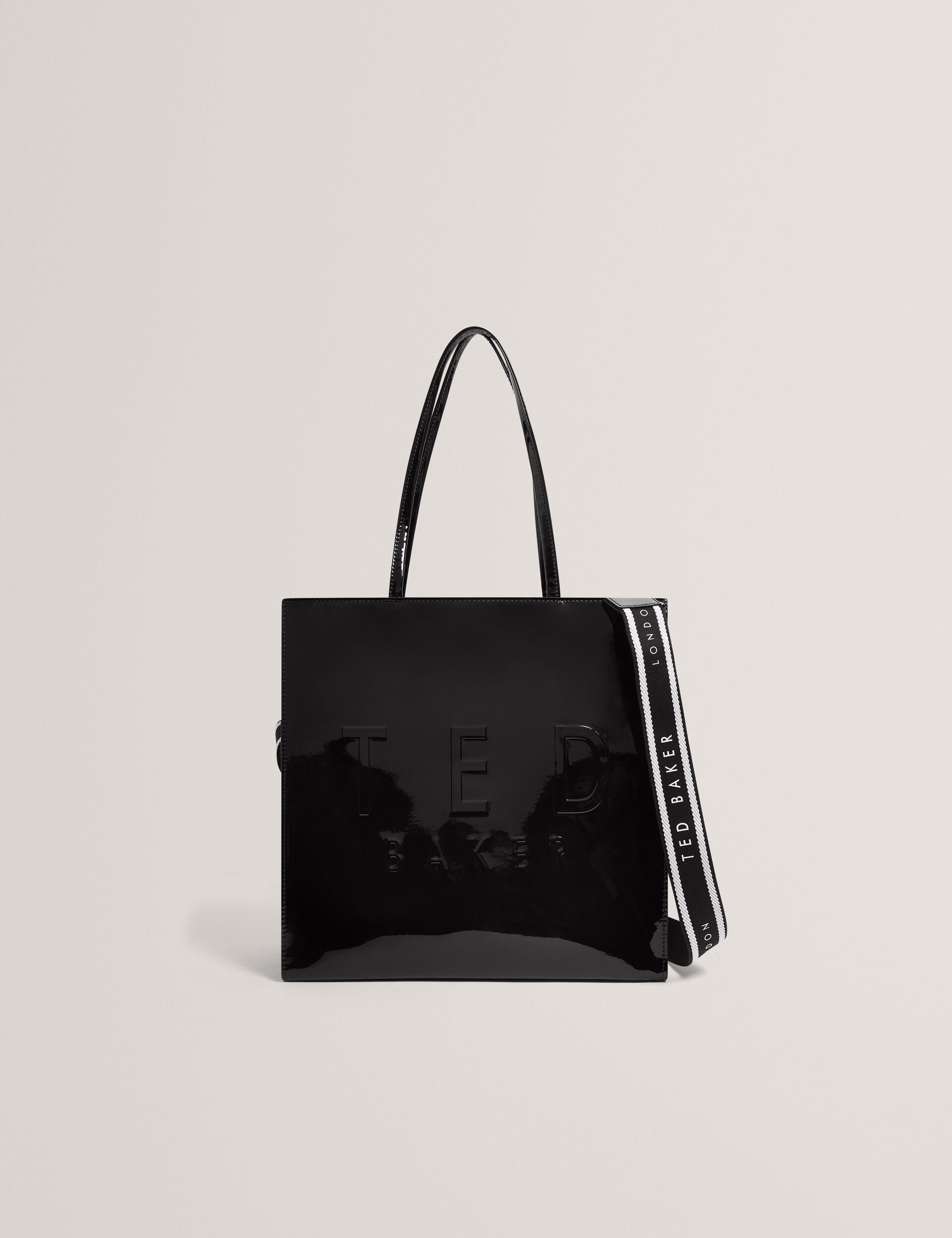 Ted Baker Iconny Patent Webbing Strap Large Icon Tote Bag Women's