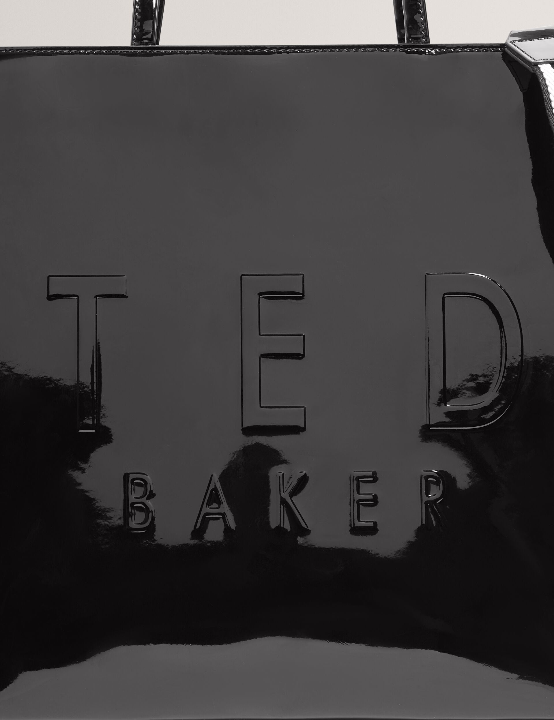 Ted Baker Iconny Patent Webbing Strap Large Icon Tote Bag Women's
