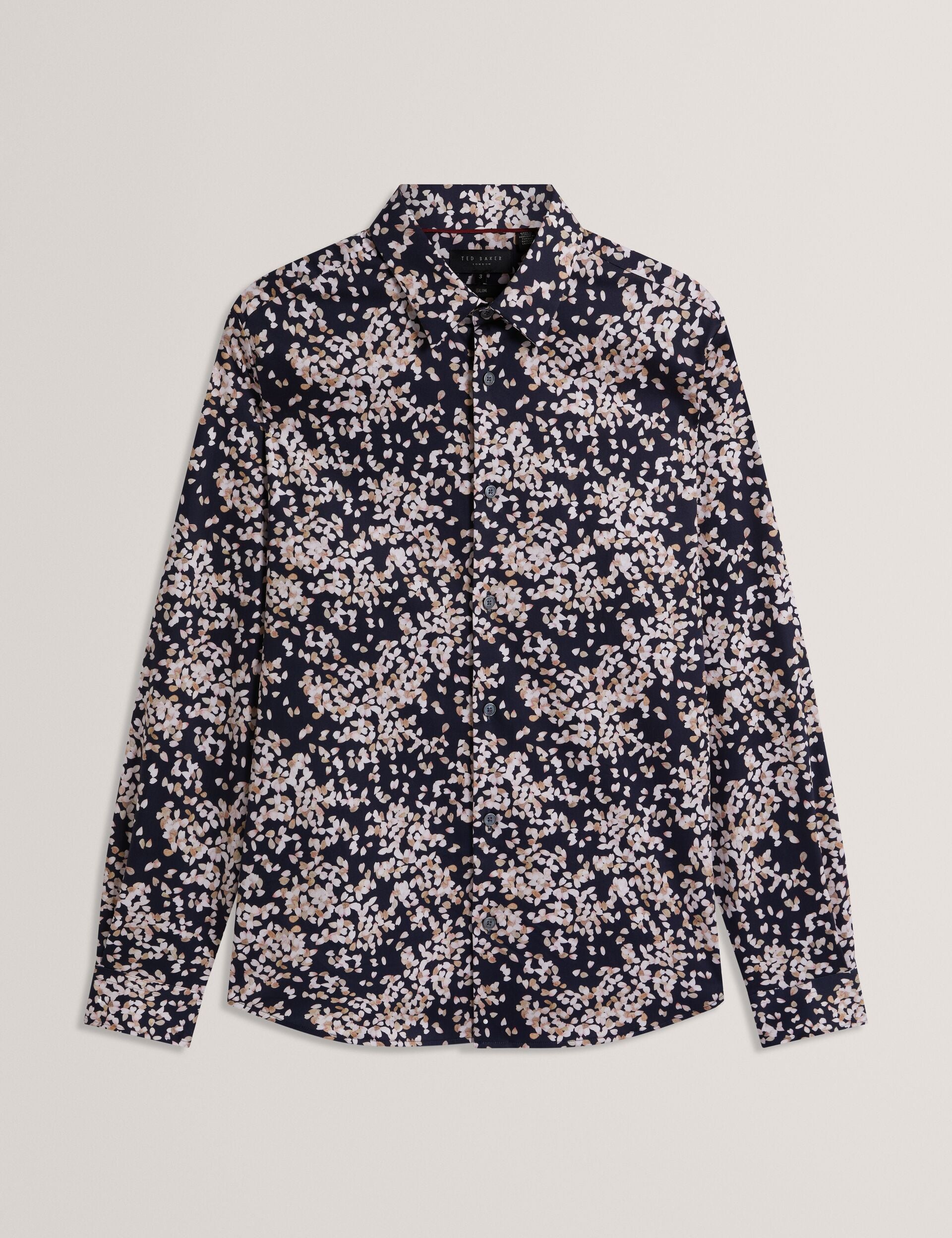 Ted Baker Jaciel Scattered Petal Slim Long Sleeve Shirt