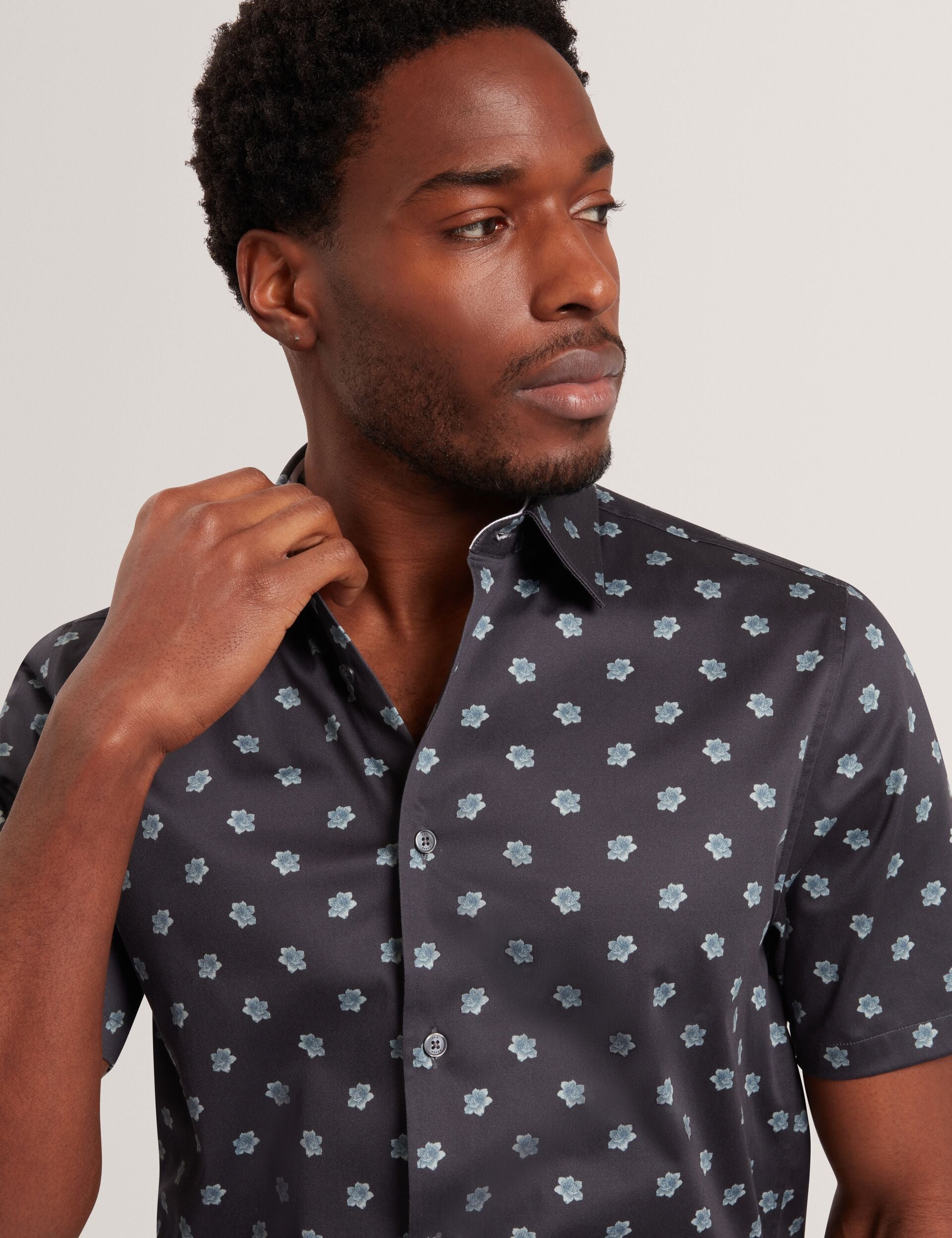 Ted Baker Chaska Mini Floral Print Short Sleeve Shirt