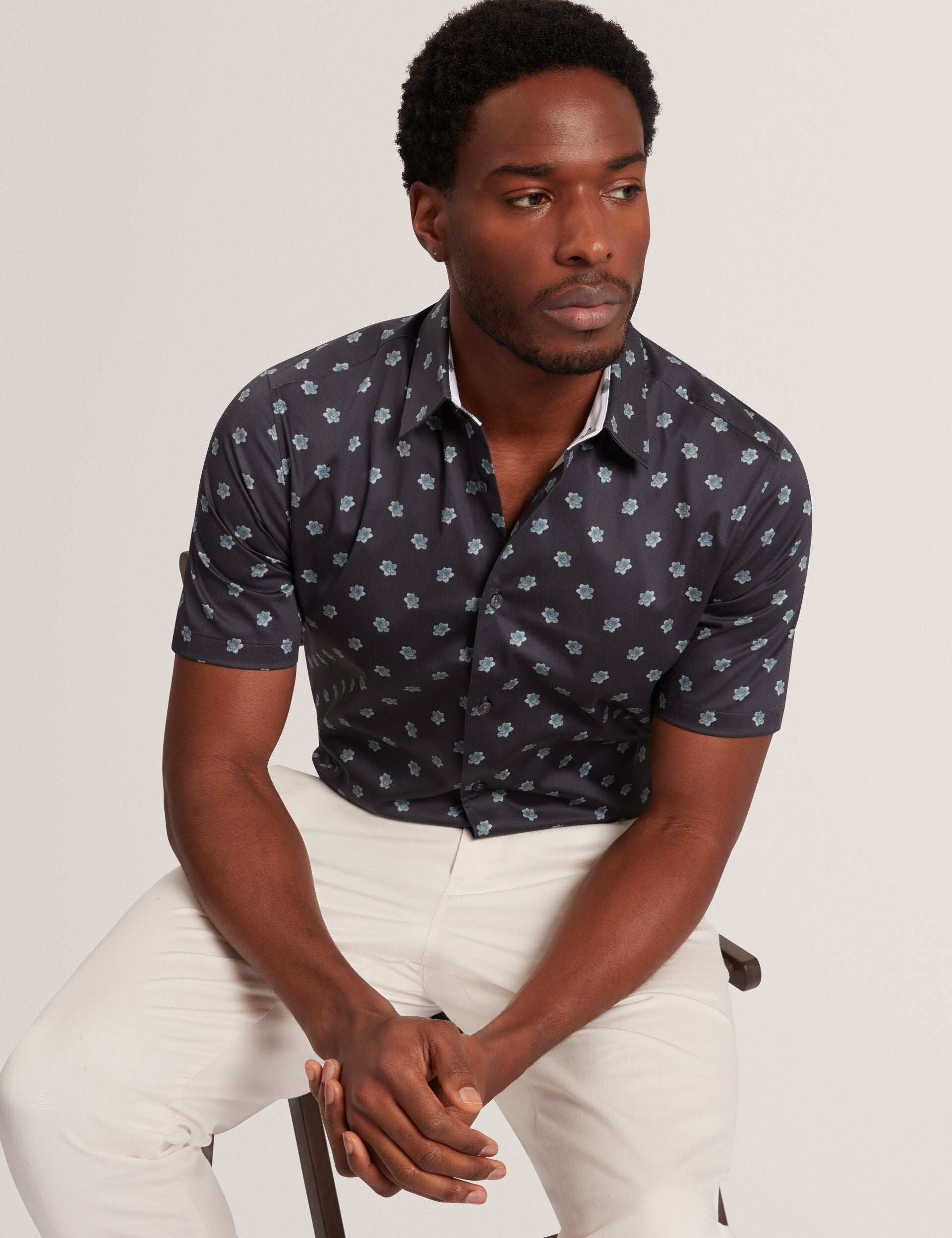 Ted Baker Chaska Mini Floral Print Short Sleeve Shirt
