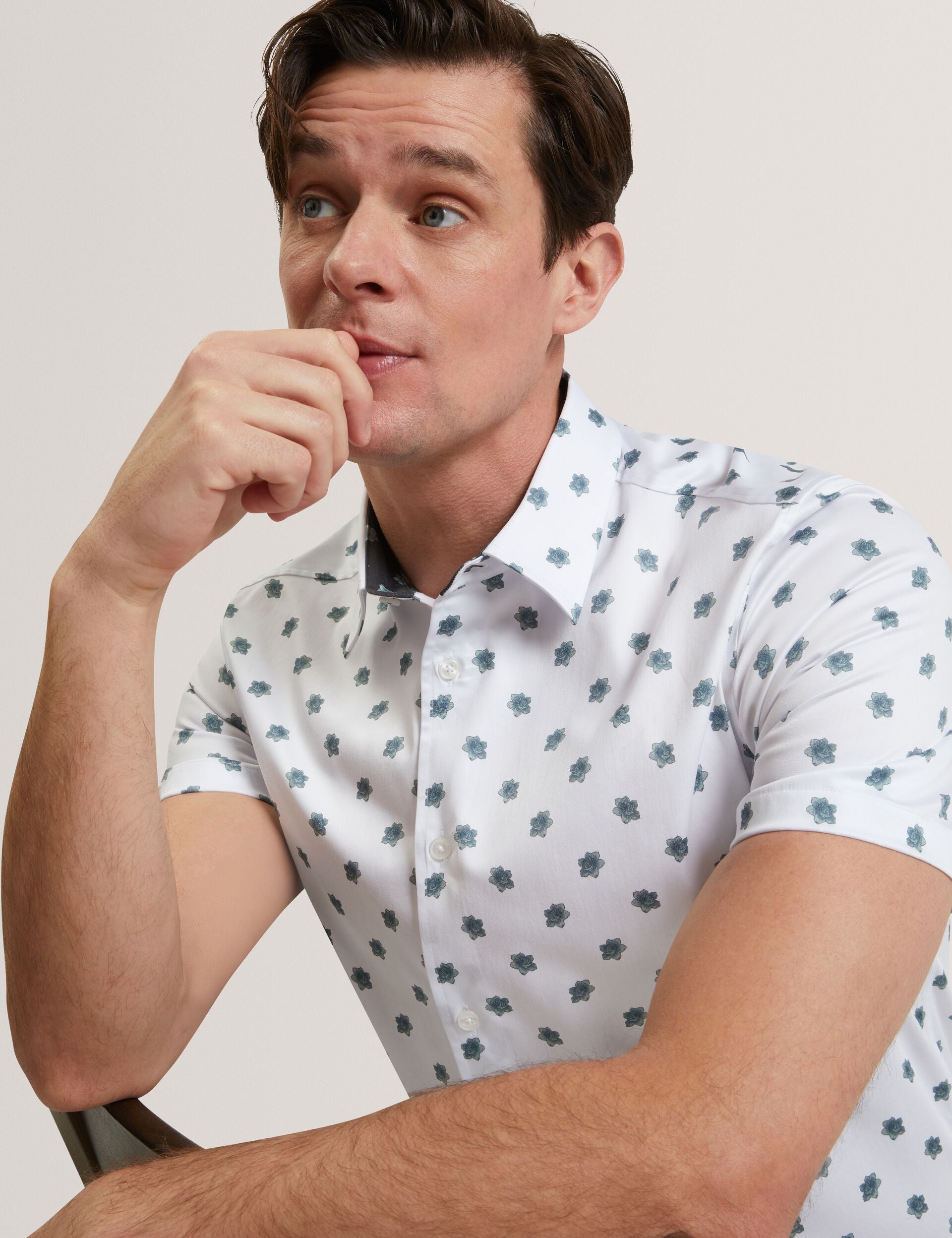 Ted Baker Chaska Mini Floral Print Short Sleeve Shirt
