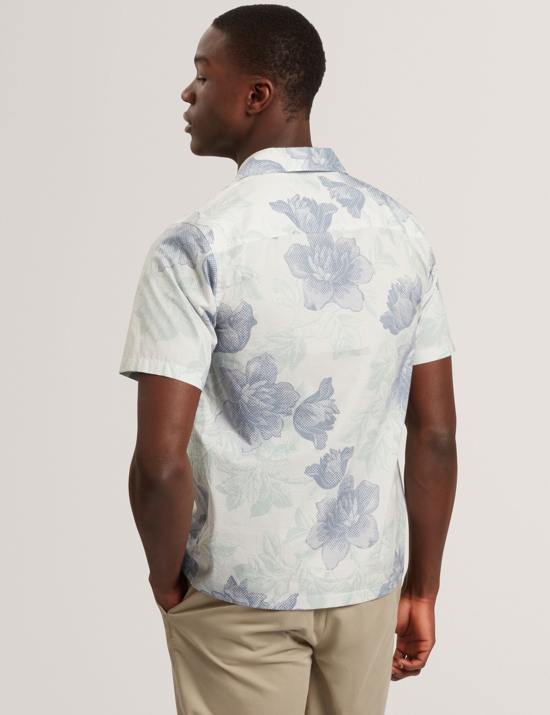 Ted Baker Cesiro Relaxed Shaded Floral Short Sleeve Shirt
