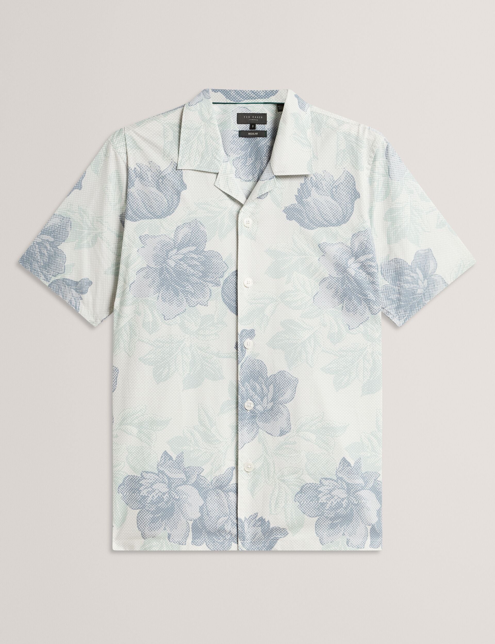 Ted Baker Cesiro Relaxed Shaded Floral Short Sleeve Shirt