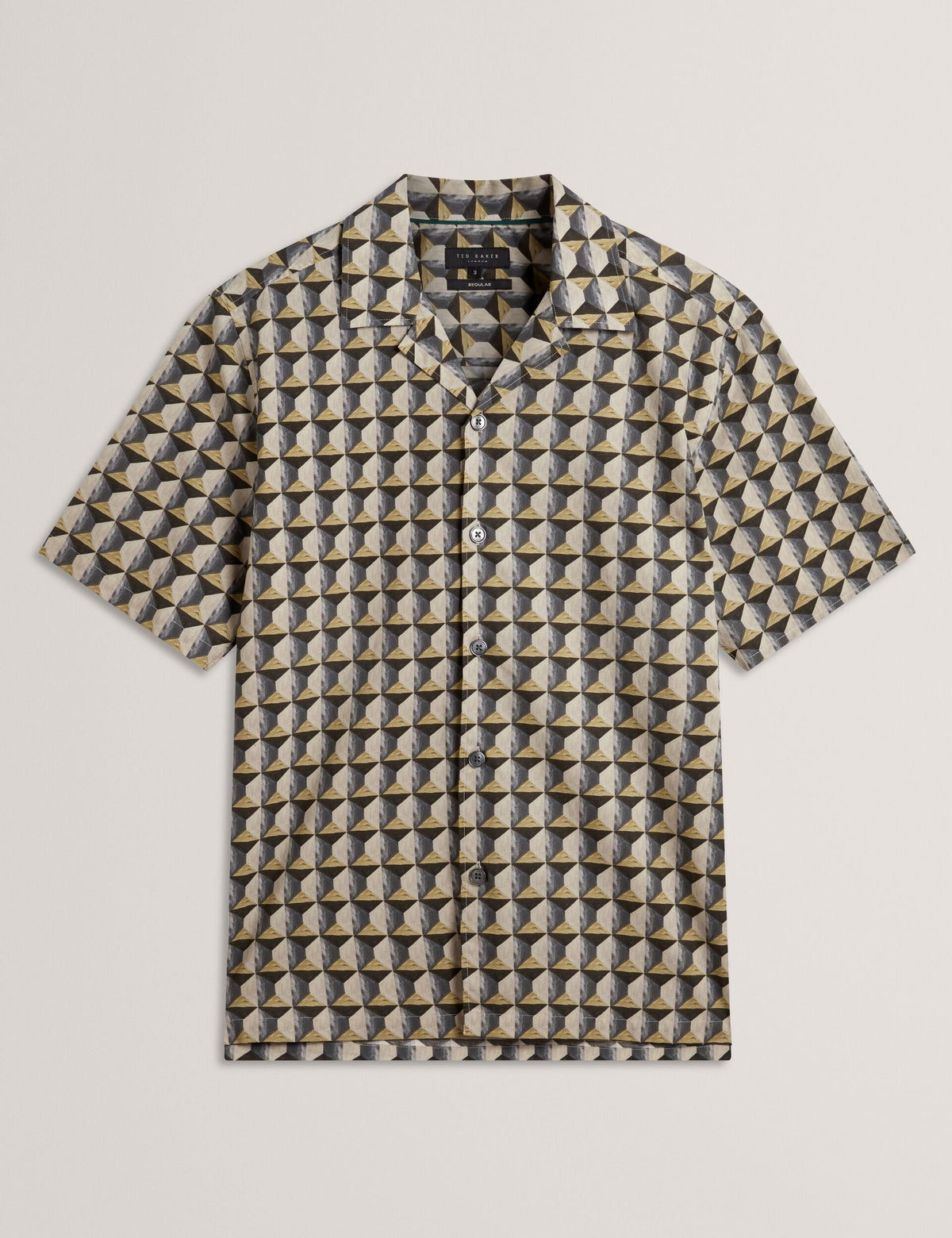 Ted Baker Nayelin Relaxed Fit Painted Geo Print Shirt