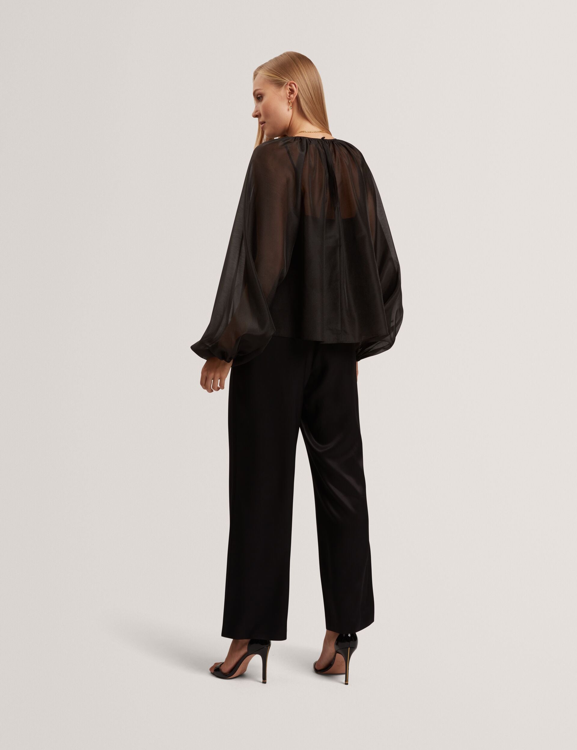 Ted Baker Eelana Organza Long Balloon Sleeve Blouse Women's