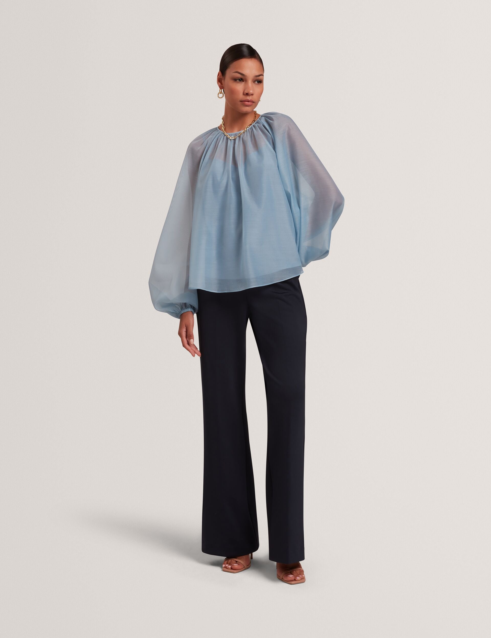 Ted Baker Eelana Organza Long Balloon Sleeve Blouse Women's