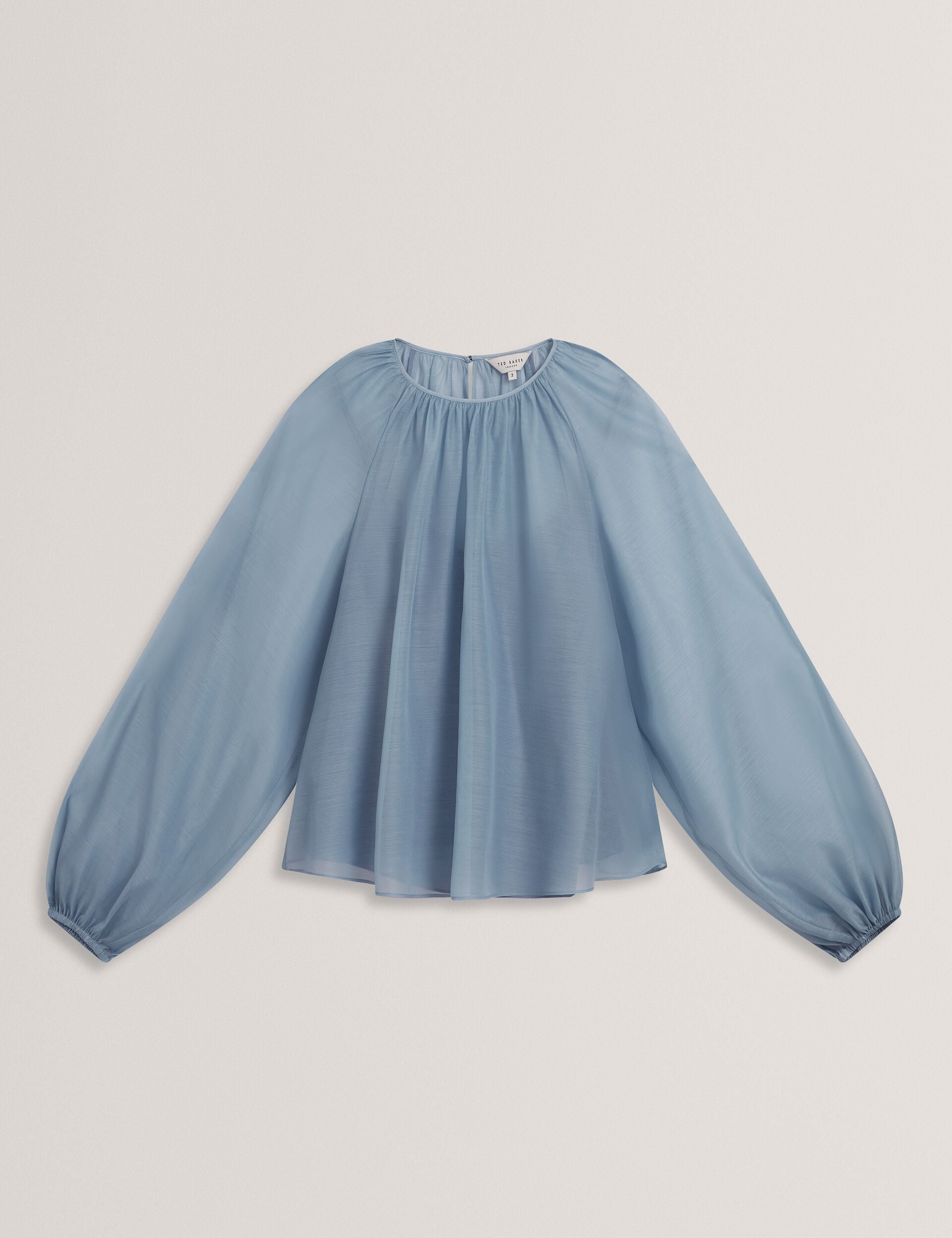 Ted Baker Eelana Organza Long Balloon Sleeve Blouse Women's