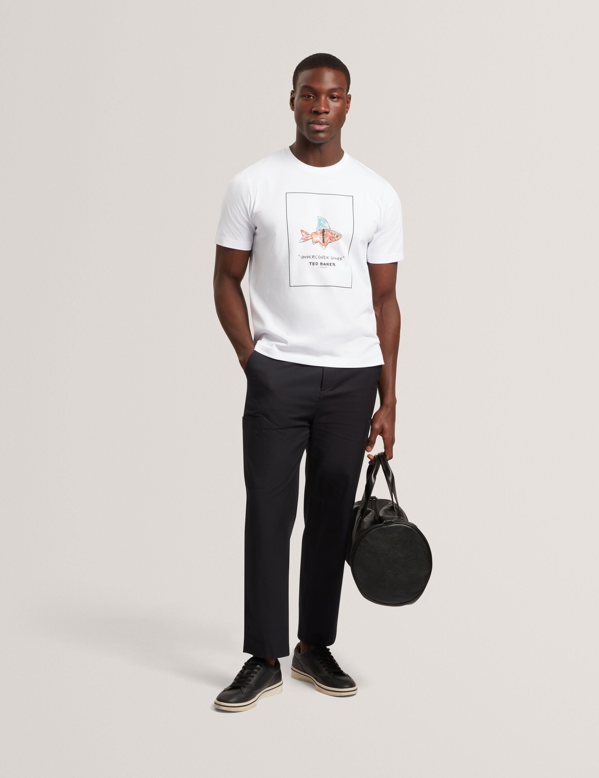 Ted Baker Lucu Goldfish Graphic Pure Cotton Tshirt