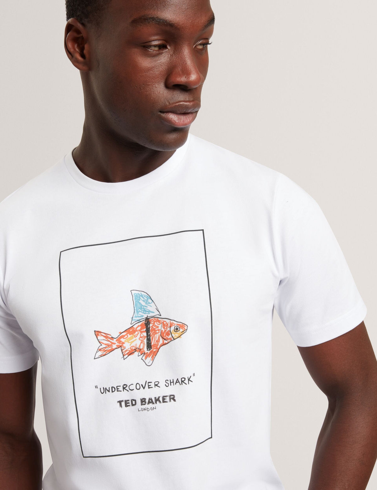 Ted Baker Lucu Goldfish Graphic Pure Cotton Tshirt