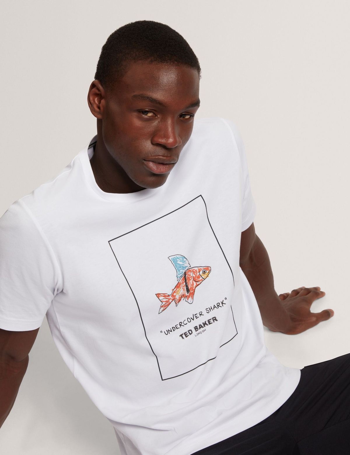 Ted Baker Lucu Goldfish Graphic Pure Cotton Tshirt