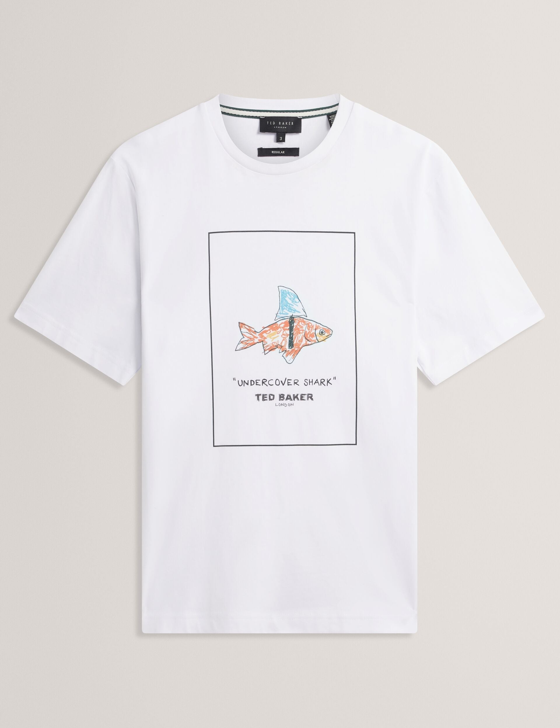 Ted Baker Lucu Goldfish Graphic Pure Cotton Tshirt