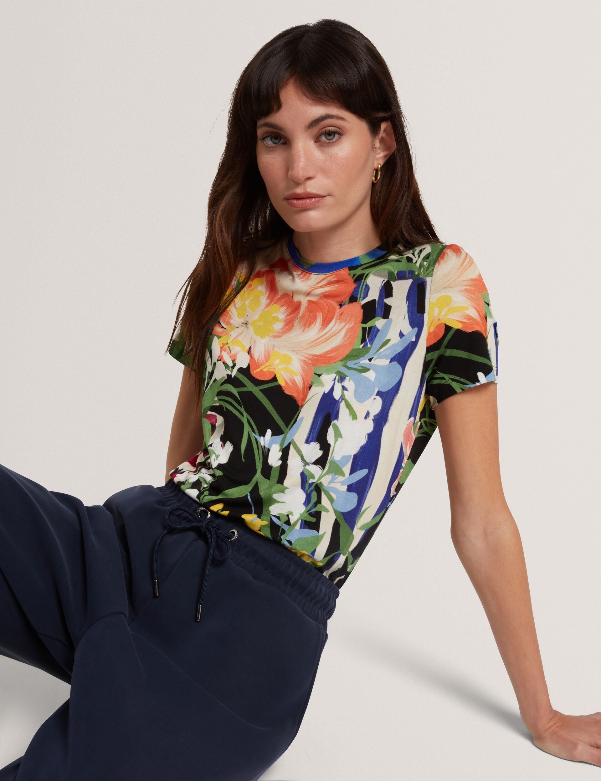 Ted Baker Calthie Floral Vase Fitted Crew Neck Tshirt Women's