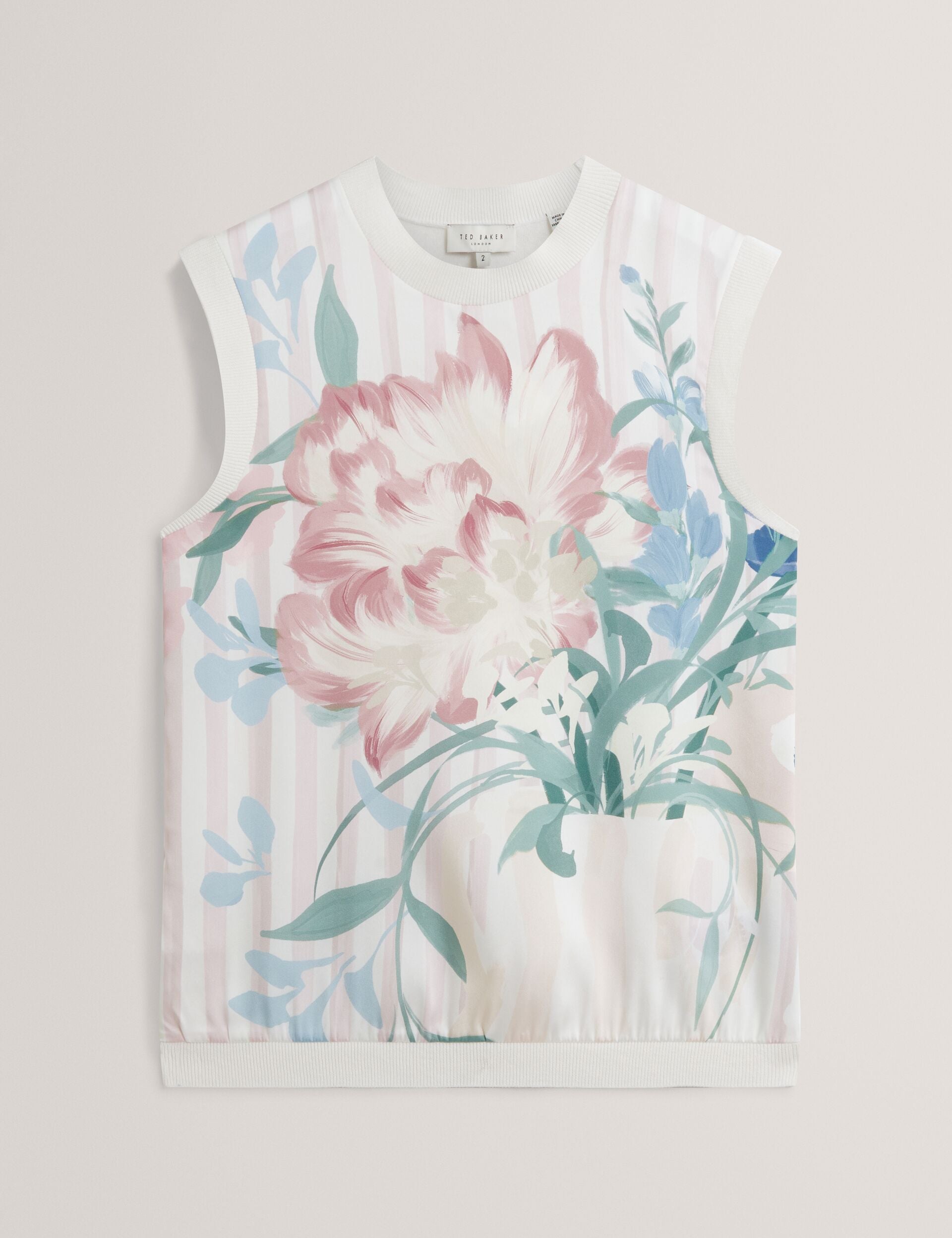 Ted Baker Pavonia Floral Printed Front Knit Tank Top Women's