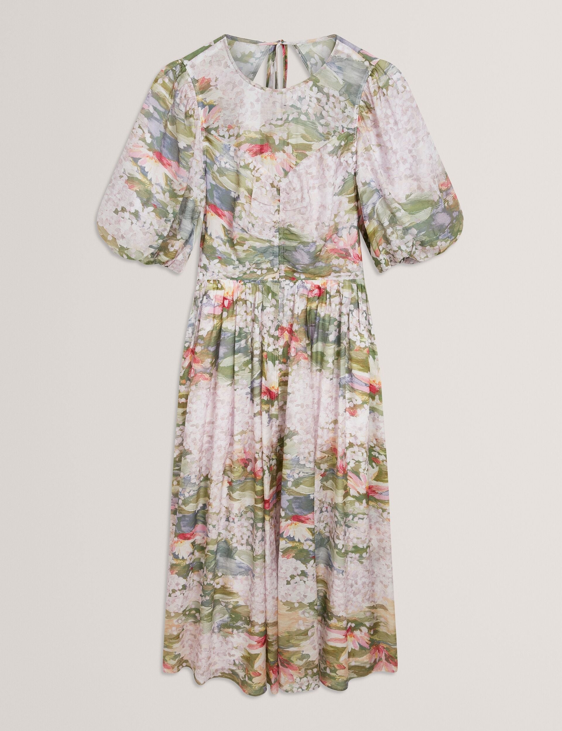 Ted Baker Jonora Lilypad Print Puff Sleeve Midi Dress Women's