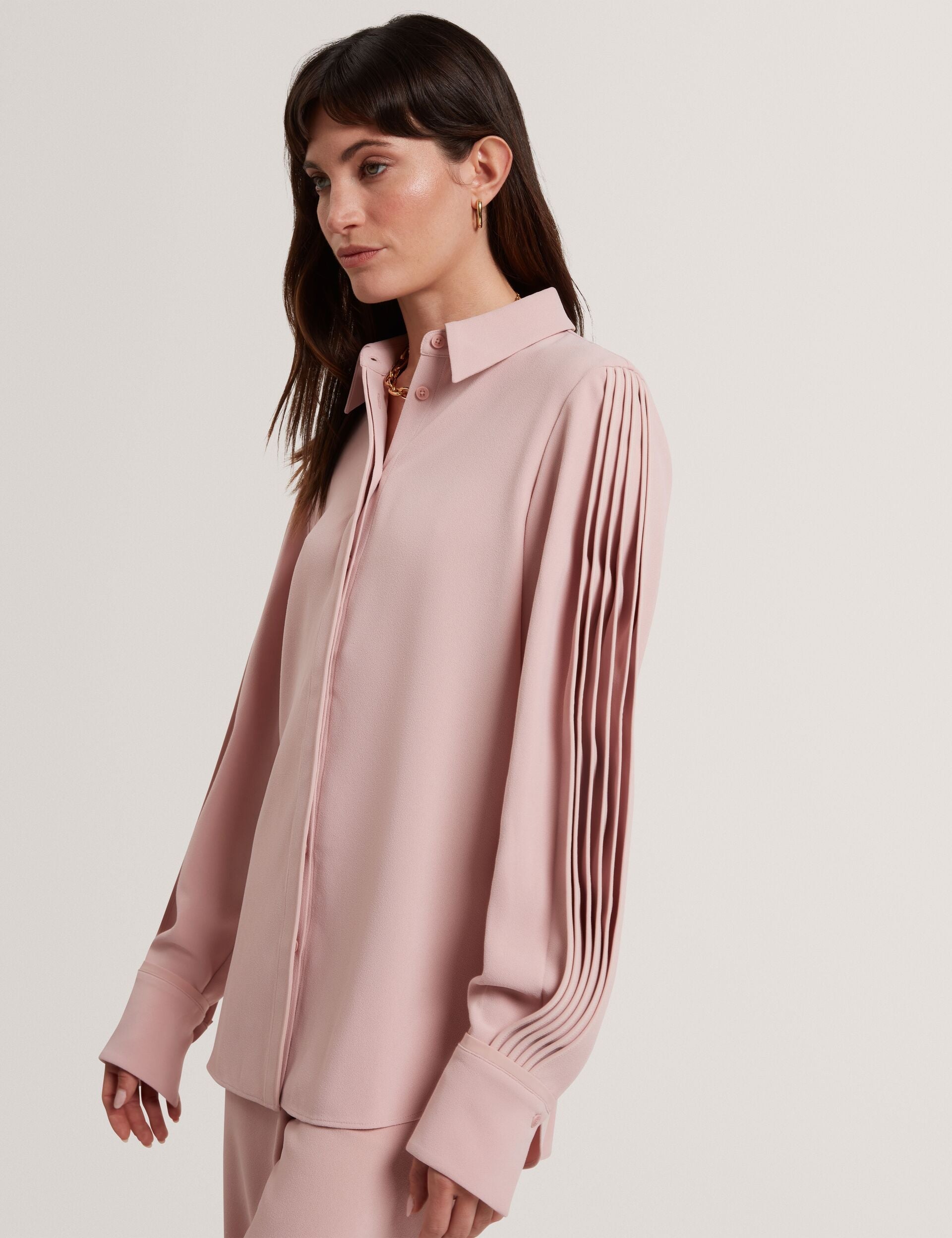 Ted Baker Miriti Piping Detail Relaxed Long Sleeve Shirt Women's