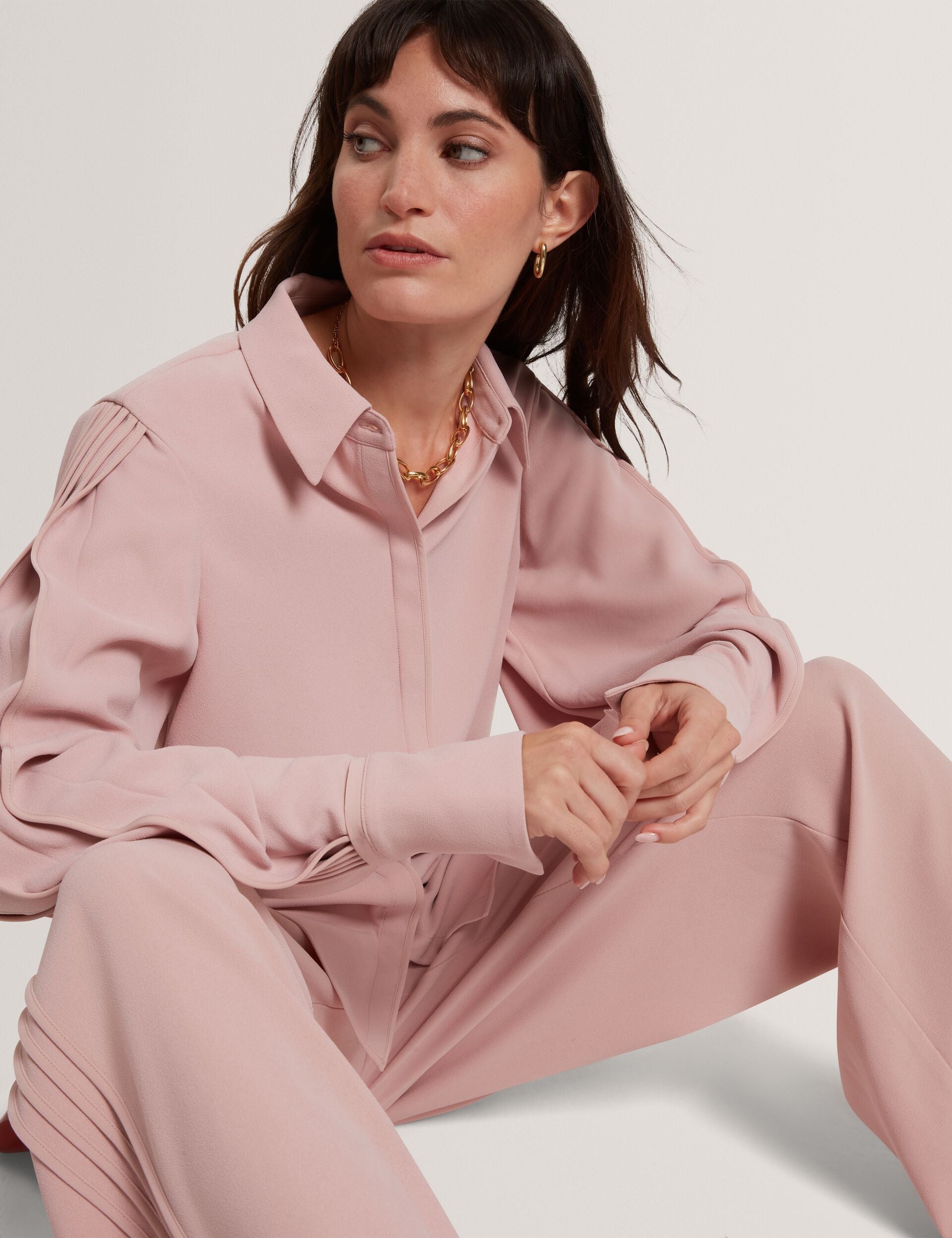 Ted Baker Miriti Piping Detail Relaxed Long Sleeve Shirt Women's