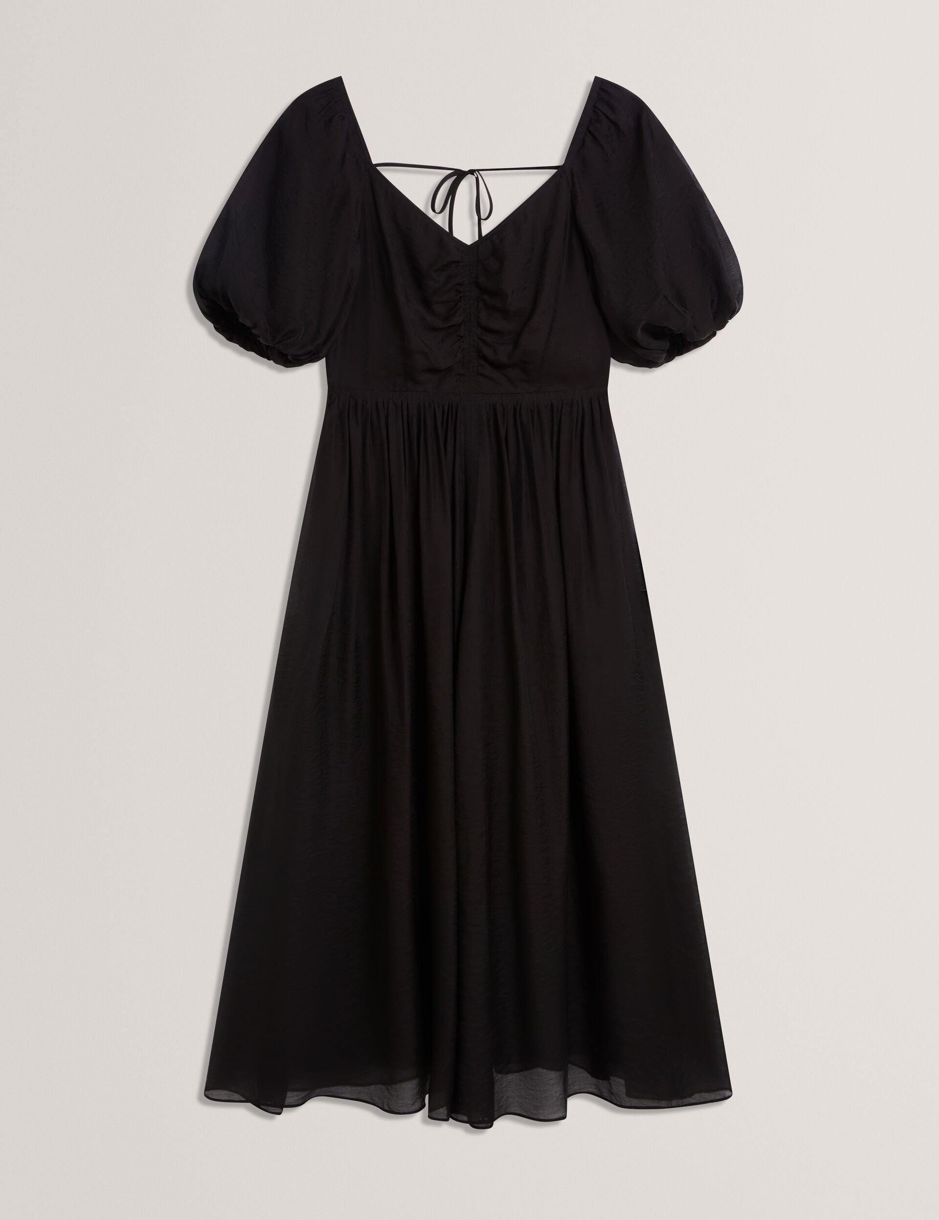 Ted Baker Orlaah Puff Sleeve Vneck Woven Midi Dress Women's