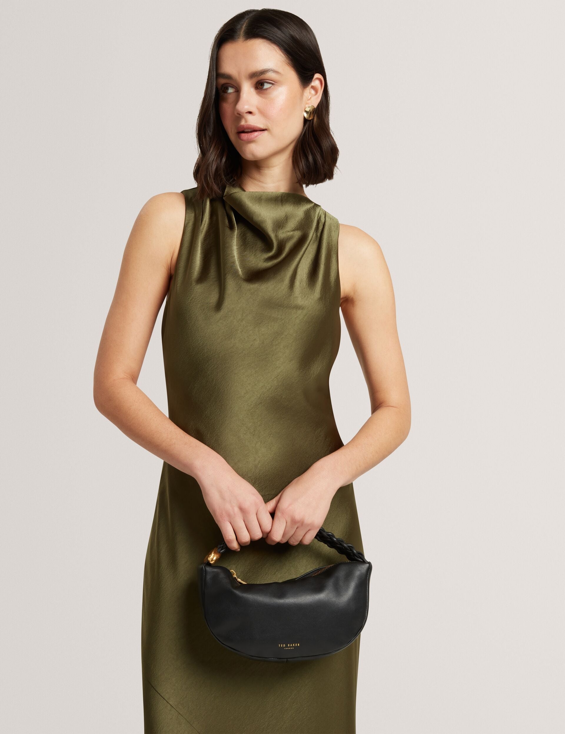 Ted Baker Liimaa Sleeveless Cowl Neck Satin Midi Dress Women's