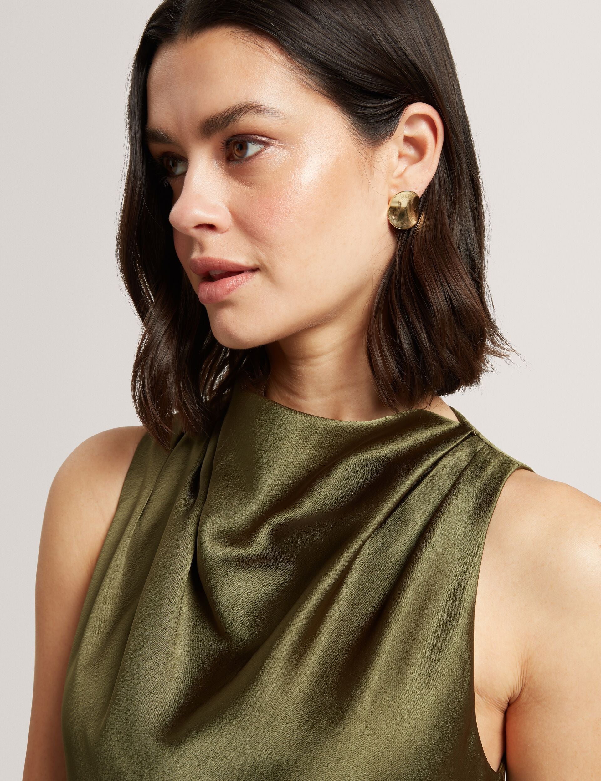 Ted Baker Liimaa Sleeveless Cowl Neck Satin Midi Dress Women's