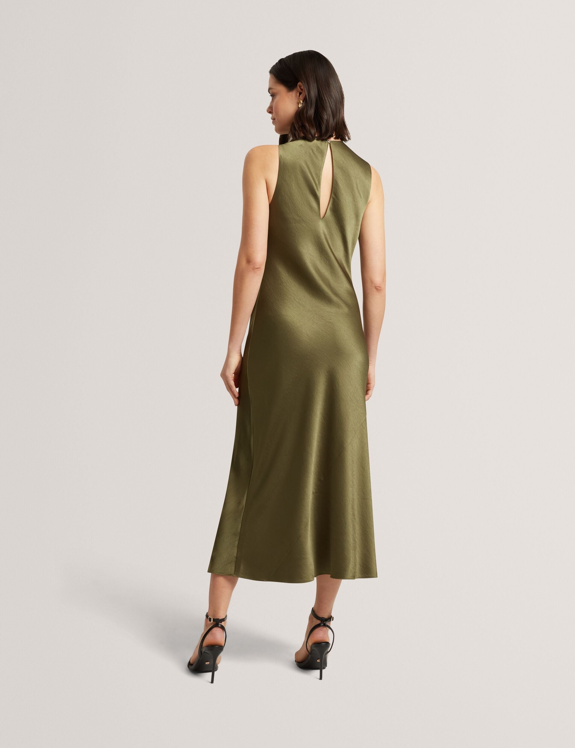 Ted Baker Liimaa Sleeveless Cowl Neck Satin Midi Dress Women's