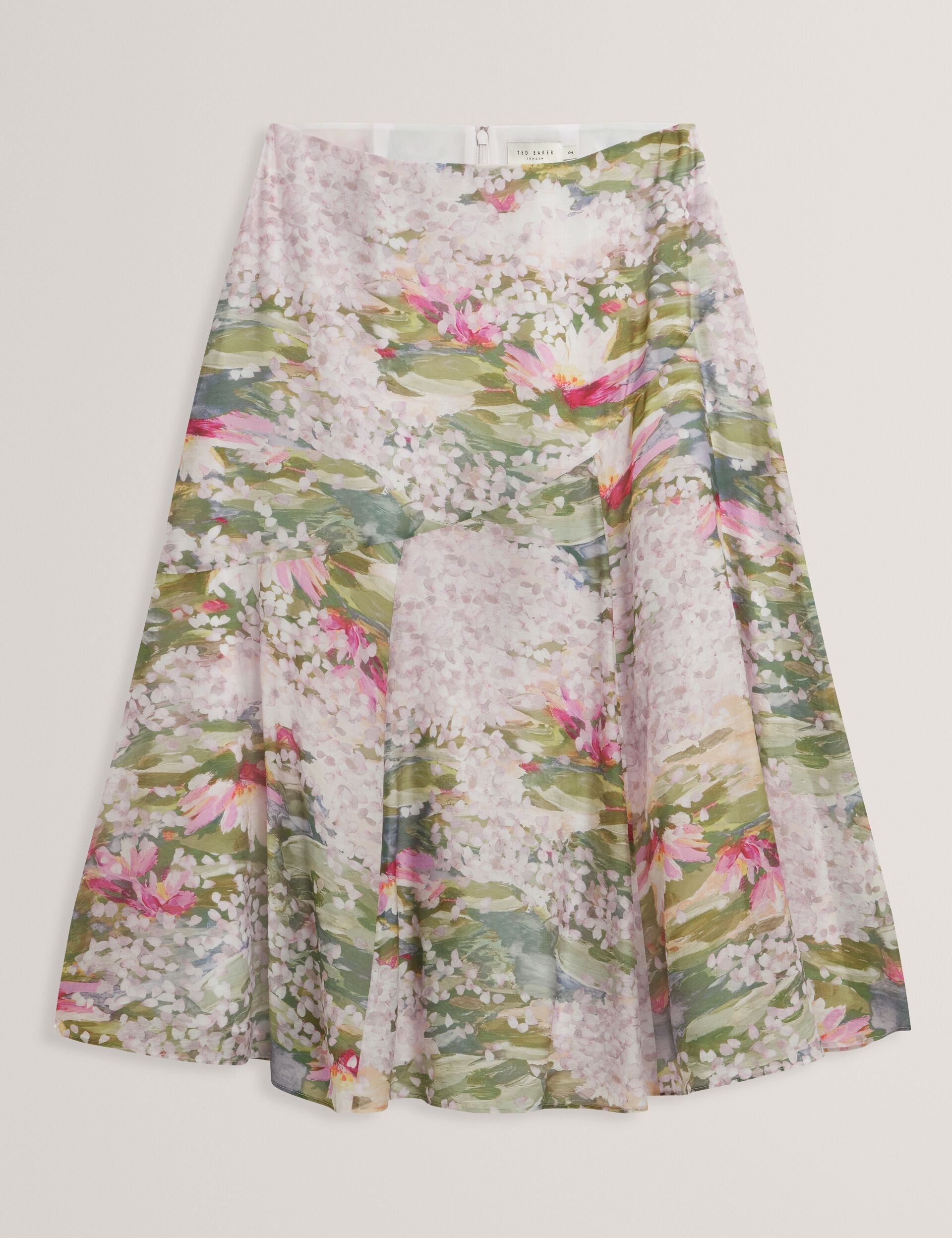 Ted Baker Layda Lilypad Print Aline Midi Skirt Women's