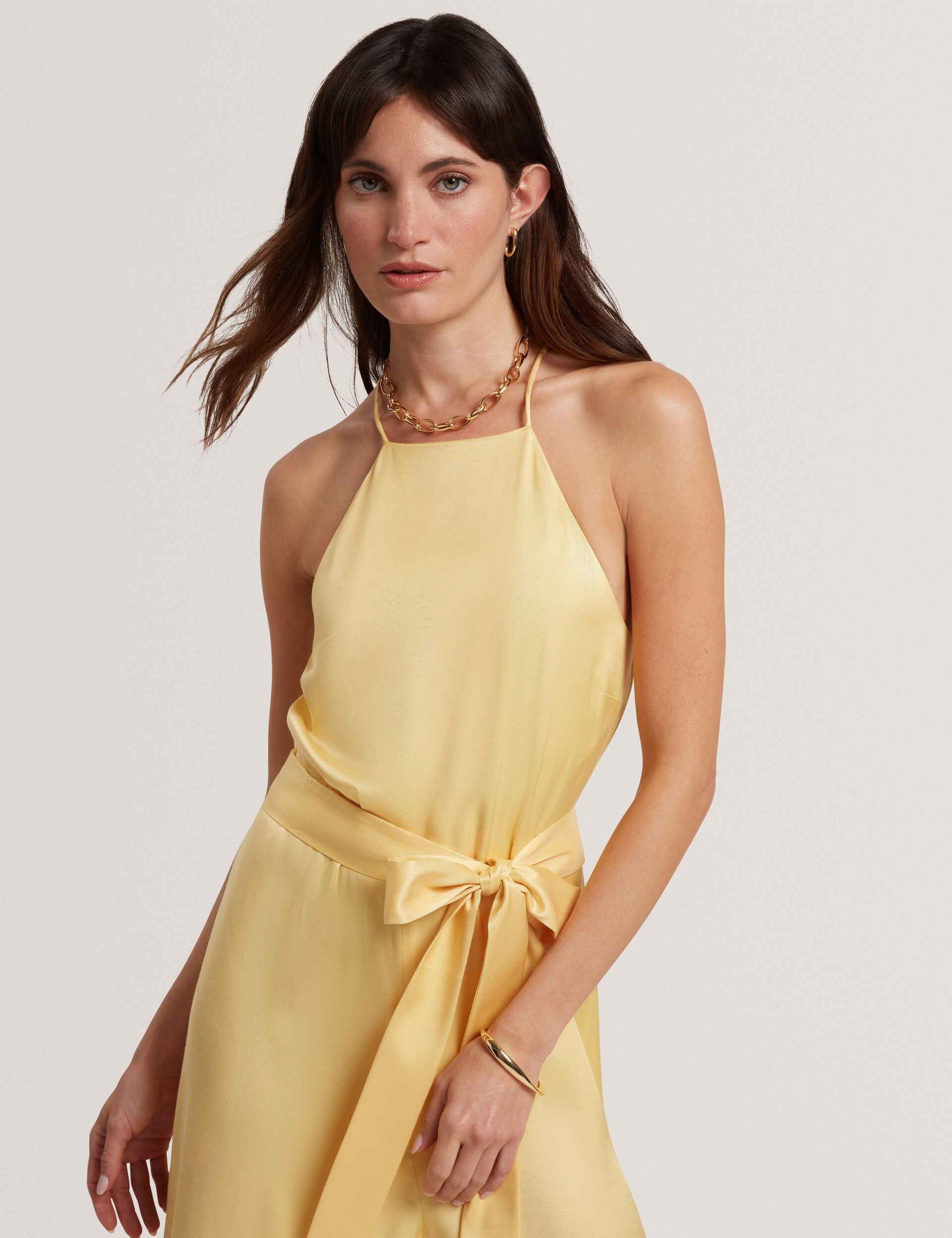 Ted Baker Innzia Halterneck Belted Wide Leg Jumpsuit Women's