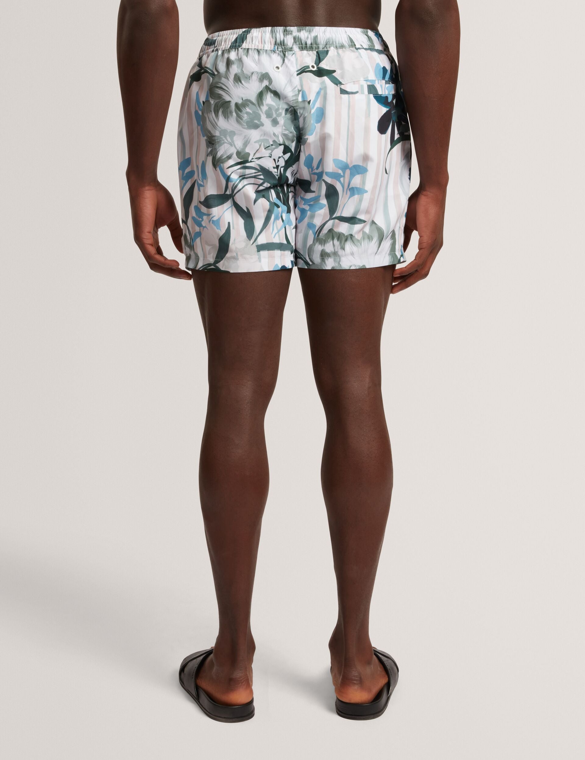 Ted Baker Palmdle Floral Stripe Elasticated Swim Shorts