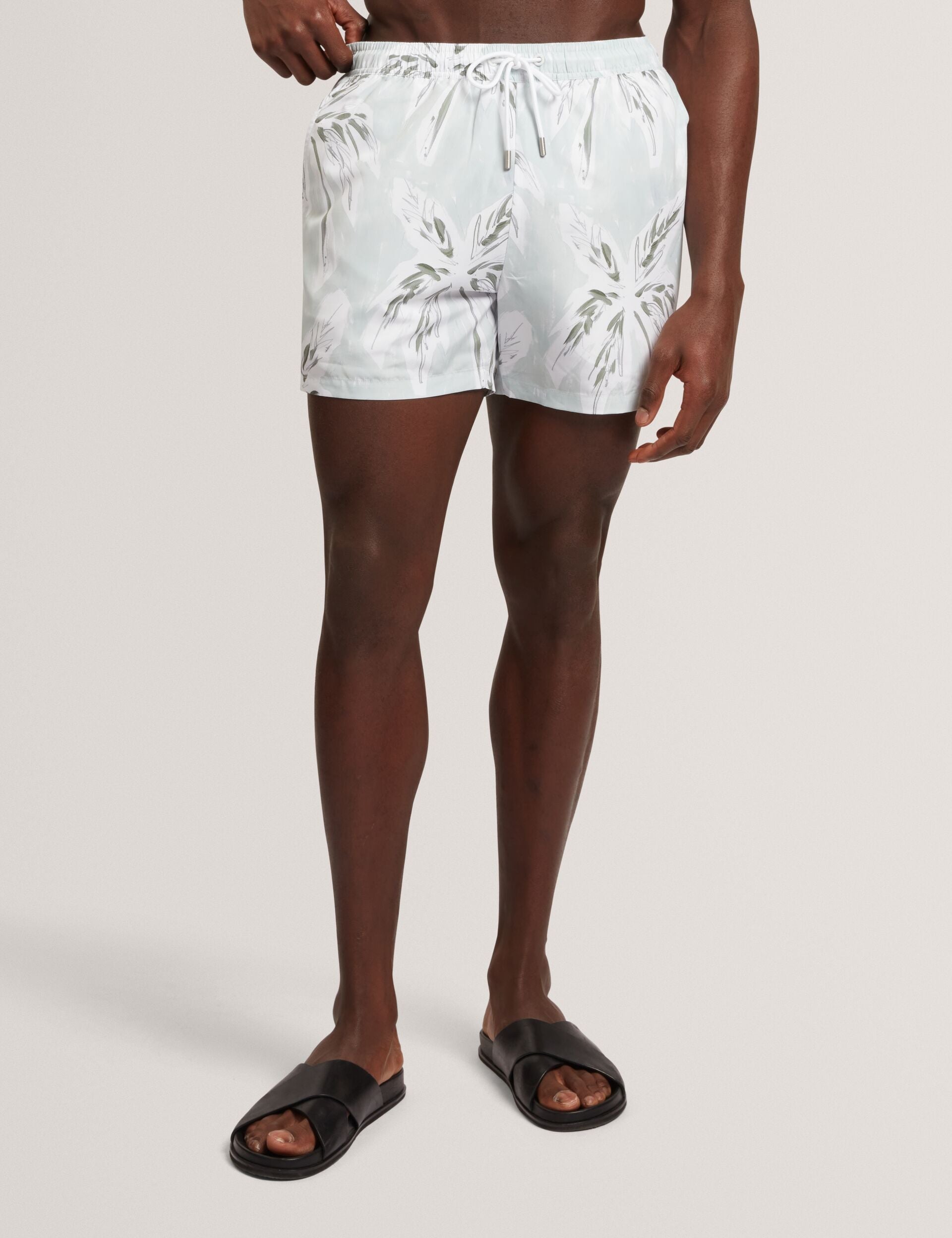 Ted Baker Verdes Palm Print Midlength Swim Shorts