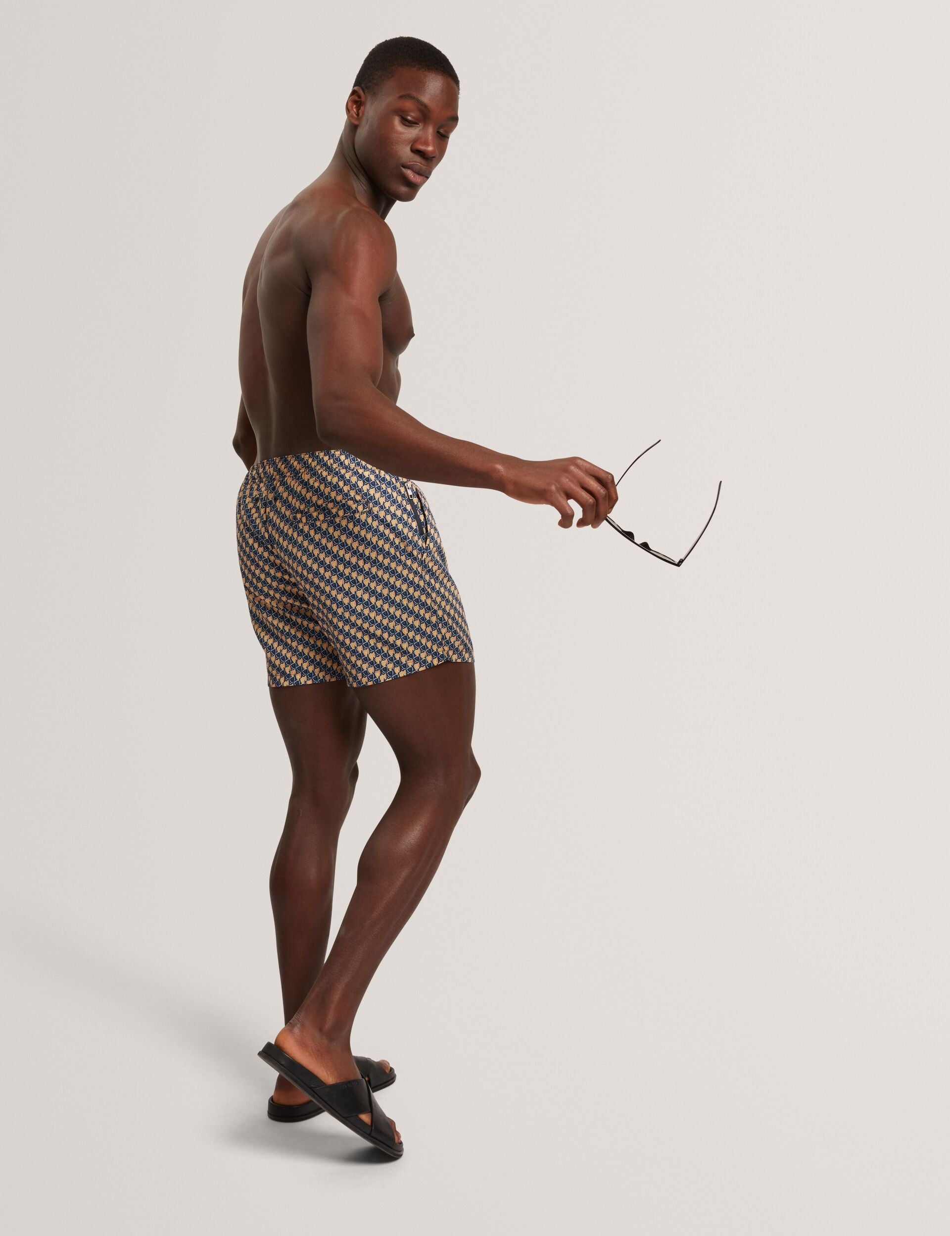 Ted Baker Glendle Goldfish Geometric Print Swim Shorts