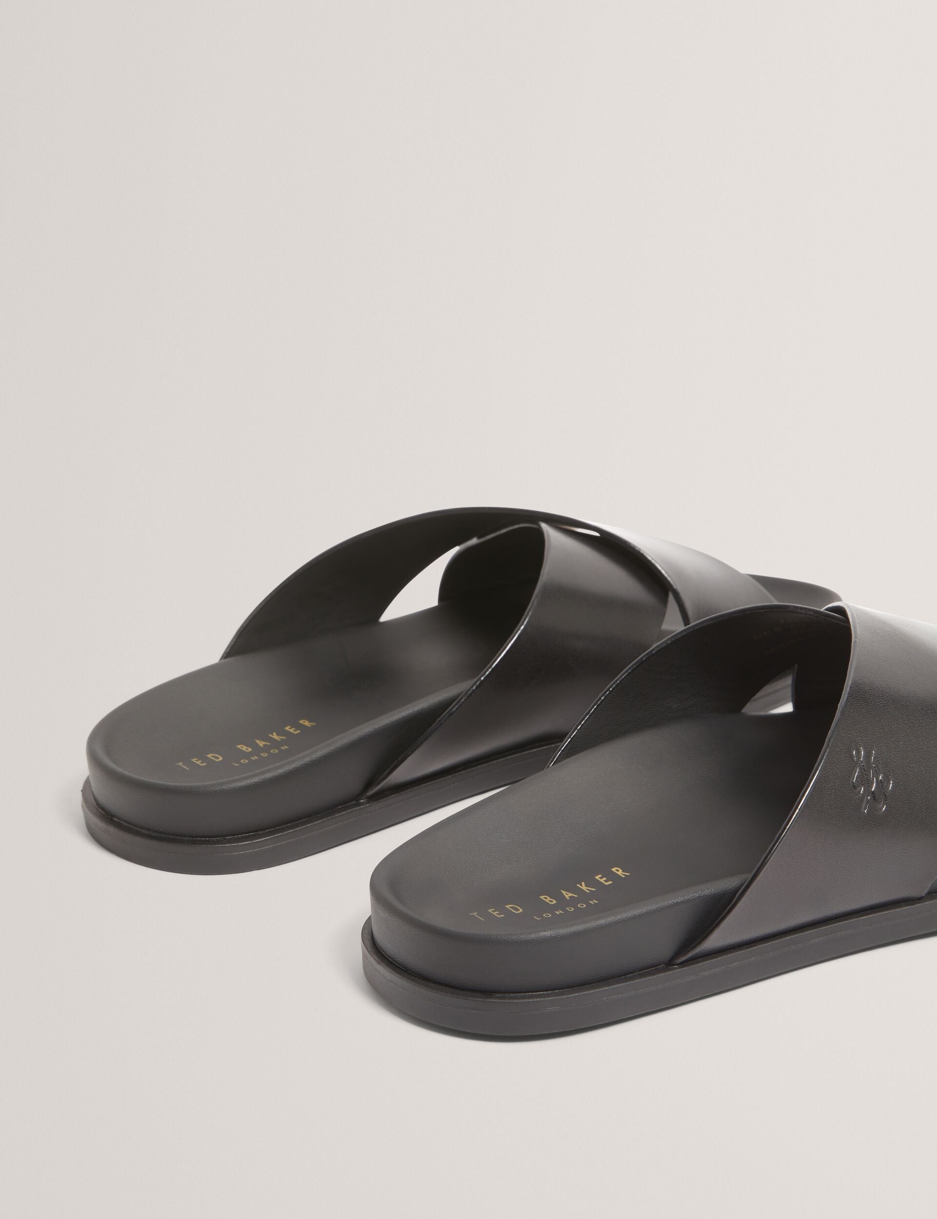 Ted Baker Terriy Leather Cross Strap Footbed Sandals