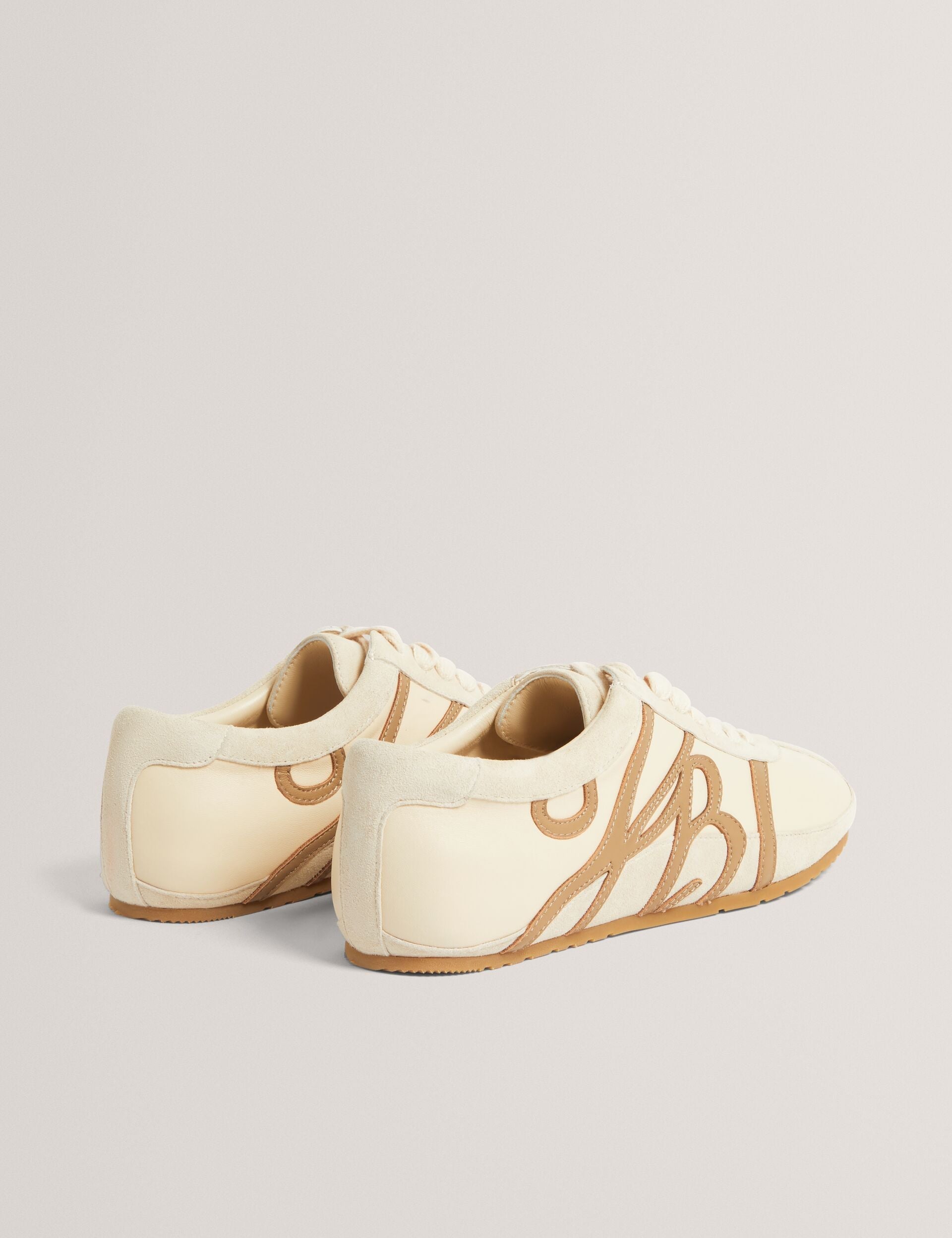 Ted Baker Tedison Script Logo Low Top Leather Trainers Women's