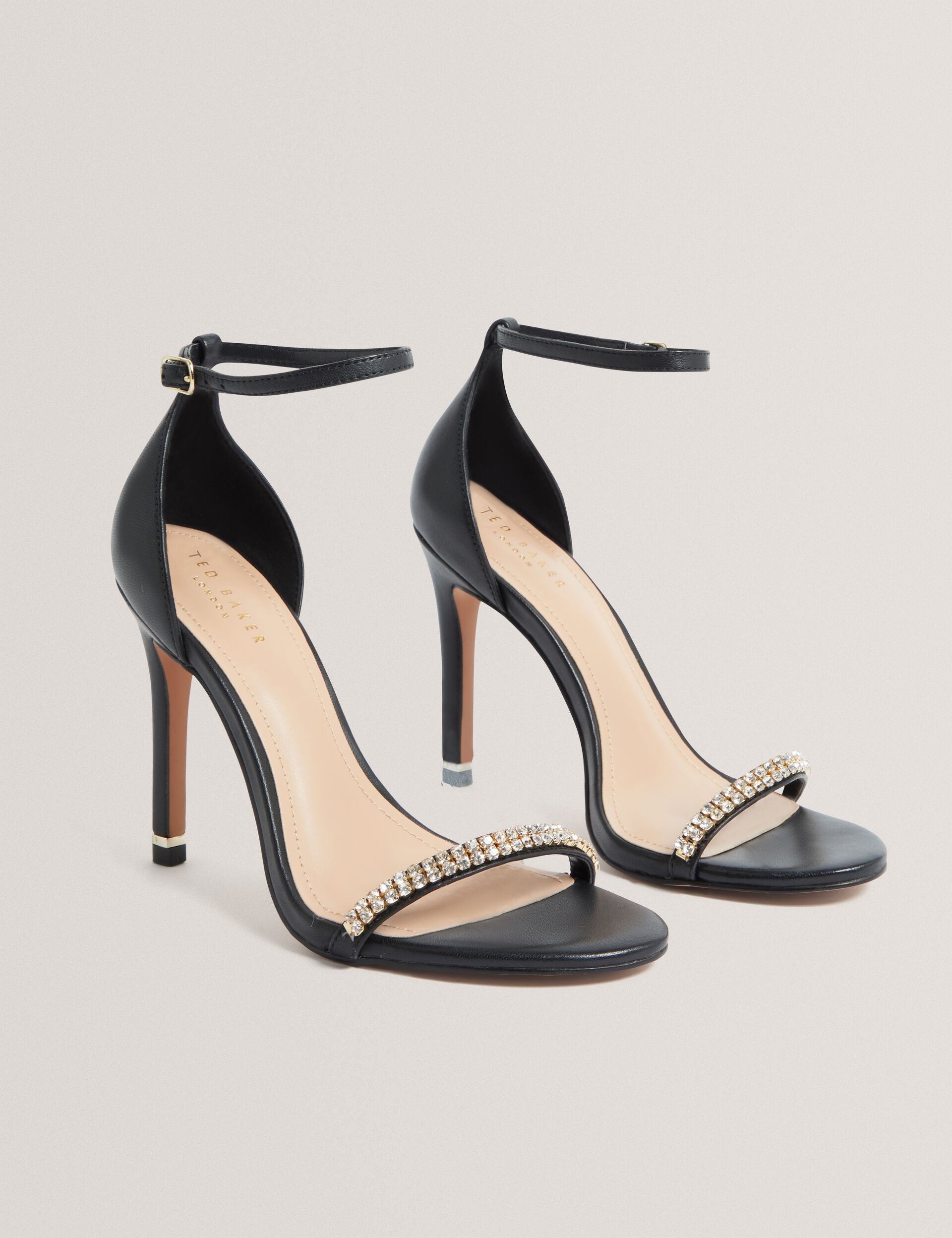 Ted Baker Laiilah Crystal Strap Stiletto Heel Sandals Women's